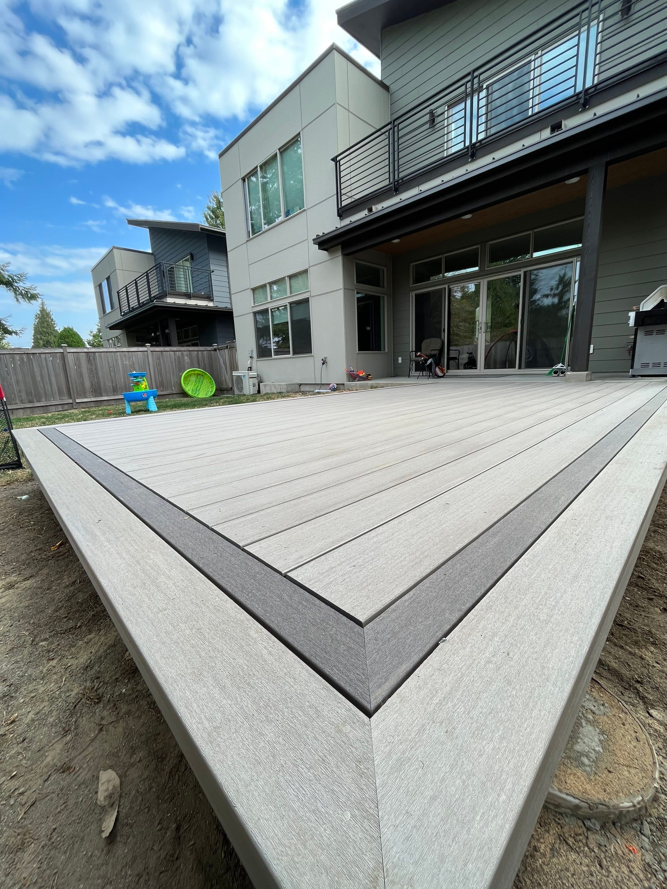 Dark Hickory Ribbon Deck by Alki deck builders 