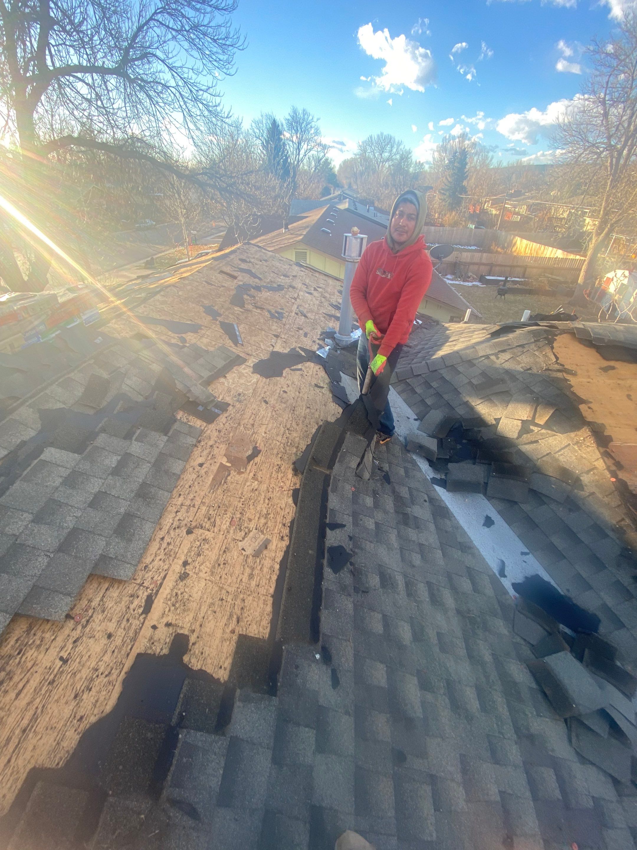 Resdiental Hail Damage Roof Replacement  using Certainteed Northgate Class 4 Impact Resistant "Weathered Wood" color by Black Belt Roofing 