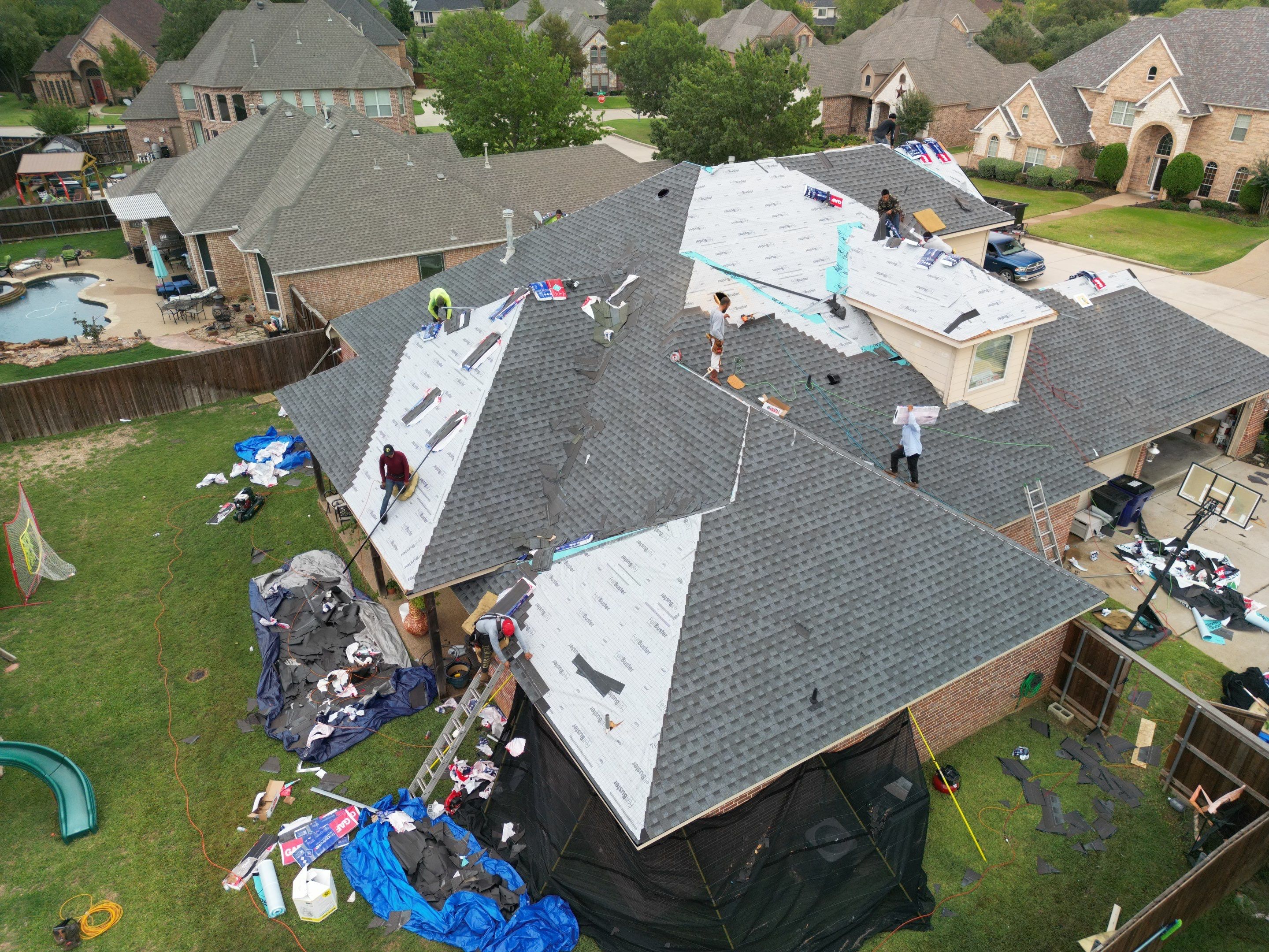 Full Roof Replacement in Mansfield Texas - GAF MasterElite Golden Pledge 25 year Warranty by First United Roofing & Construction