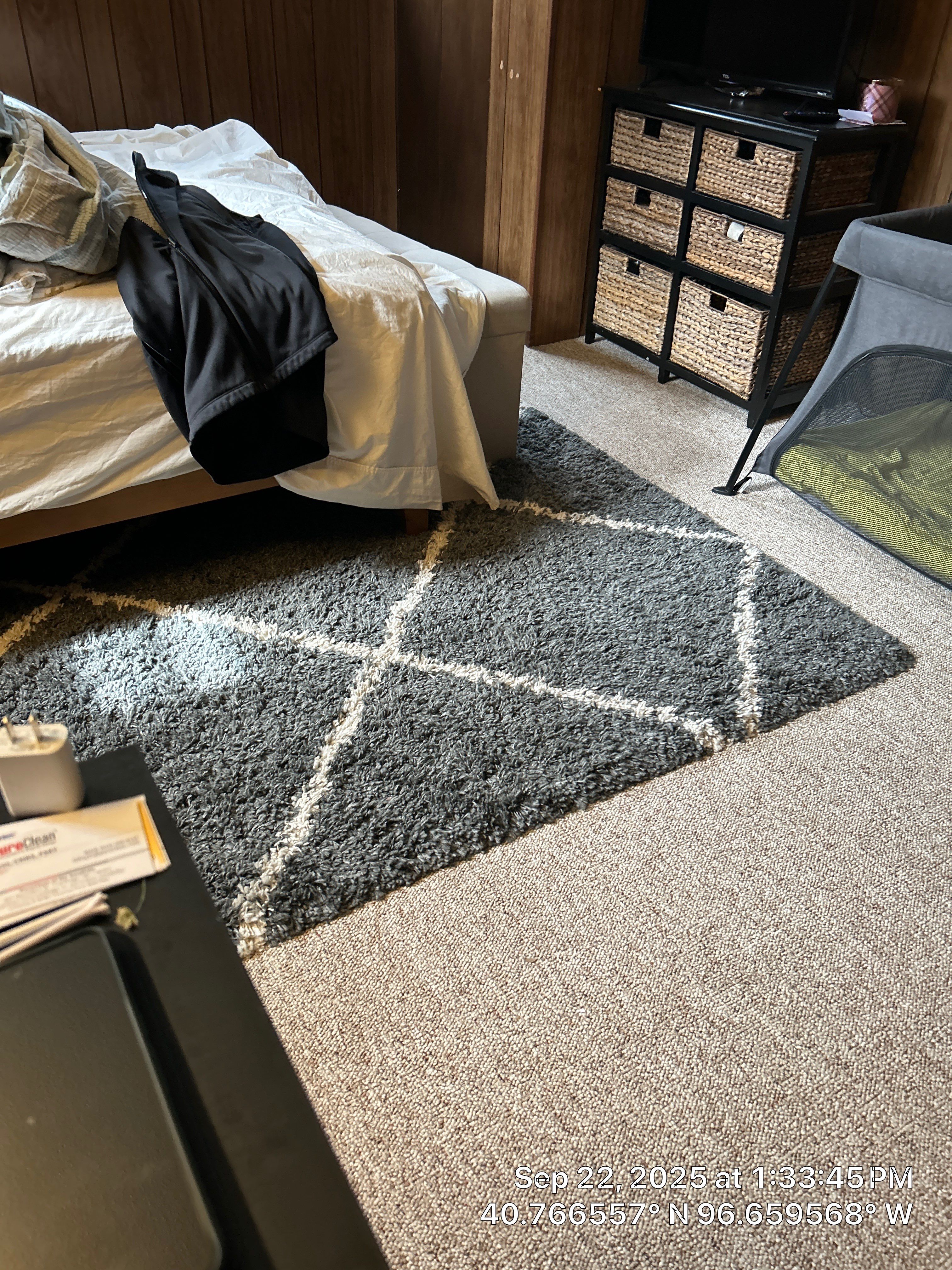 Basement Bedroom Interior Assessment and Ceiling Repair in Lincoln by CompanyCam Sales Demo