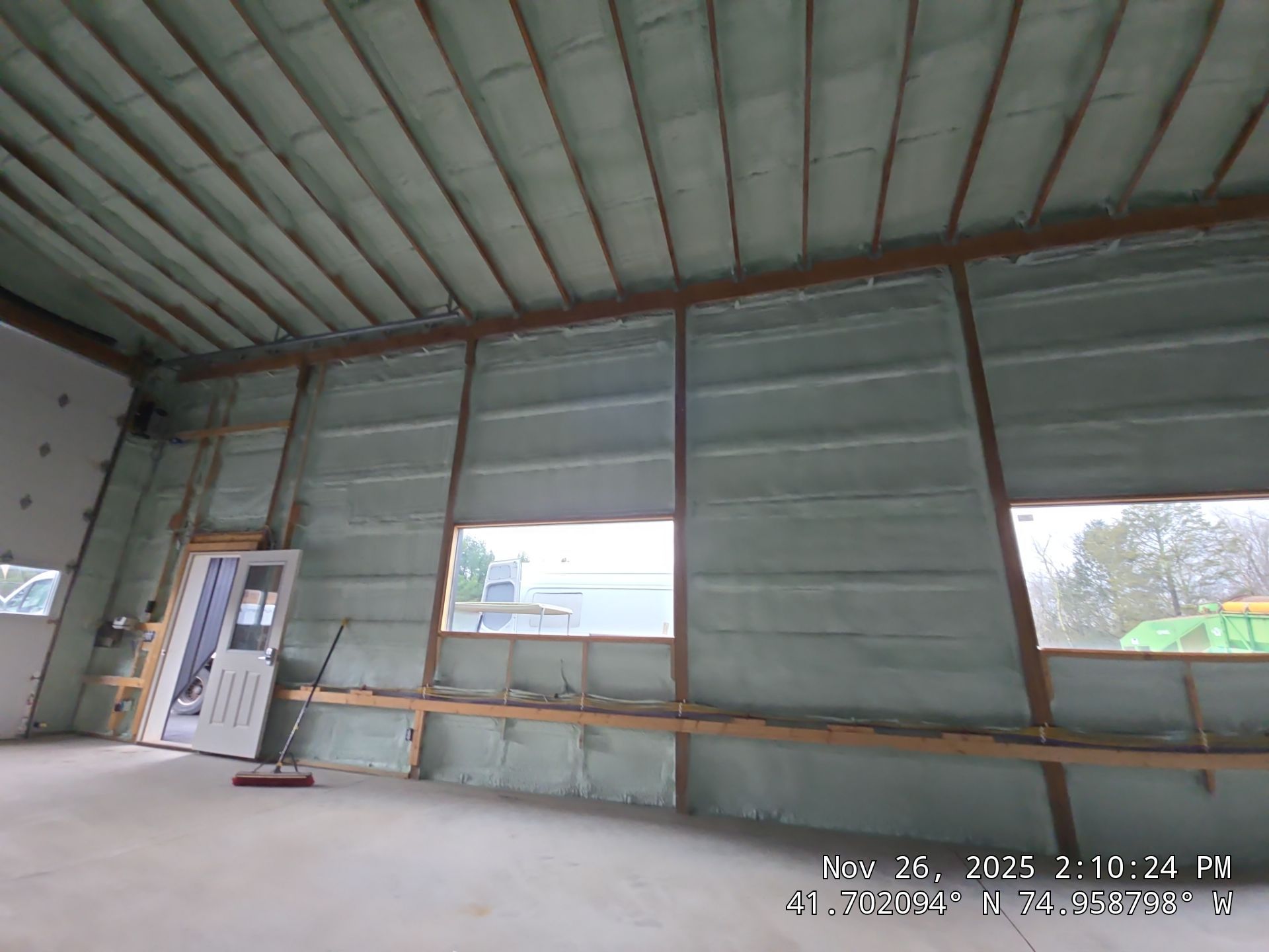 Exterior Walls using Closed-Cell Spray Foam by NYS Foam & Energy