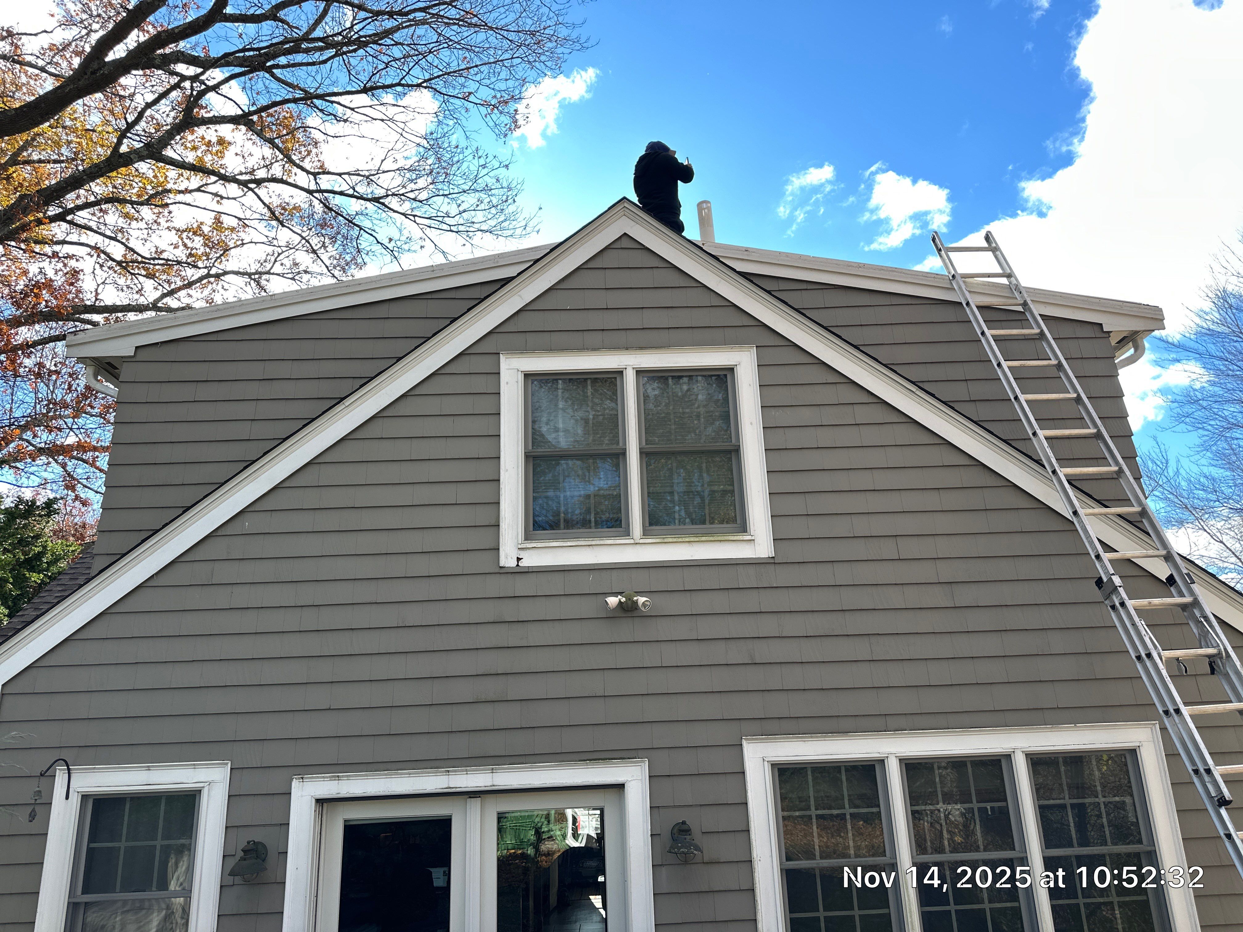 Lexington Complete EPDM Roof with Dormer Cedar Shake & Trim Restoration by Mighty Dog Roofing of Greater Middlesex County