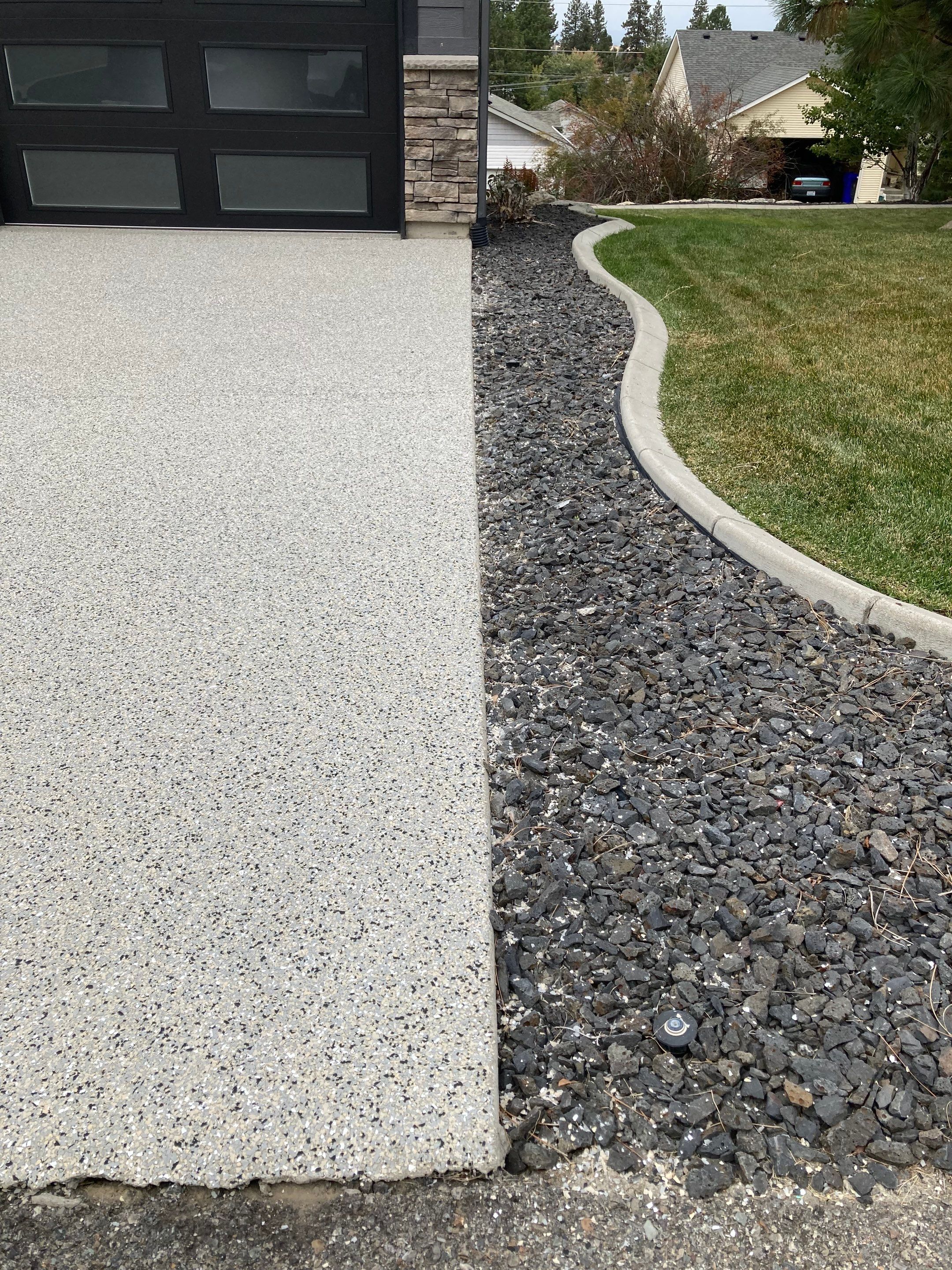 Driveway Transformation using Mediterranean Colorway by Croc Coatings, LLC