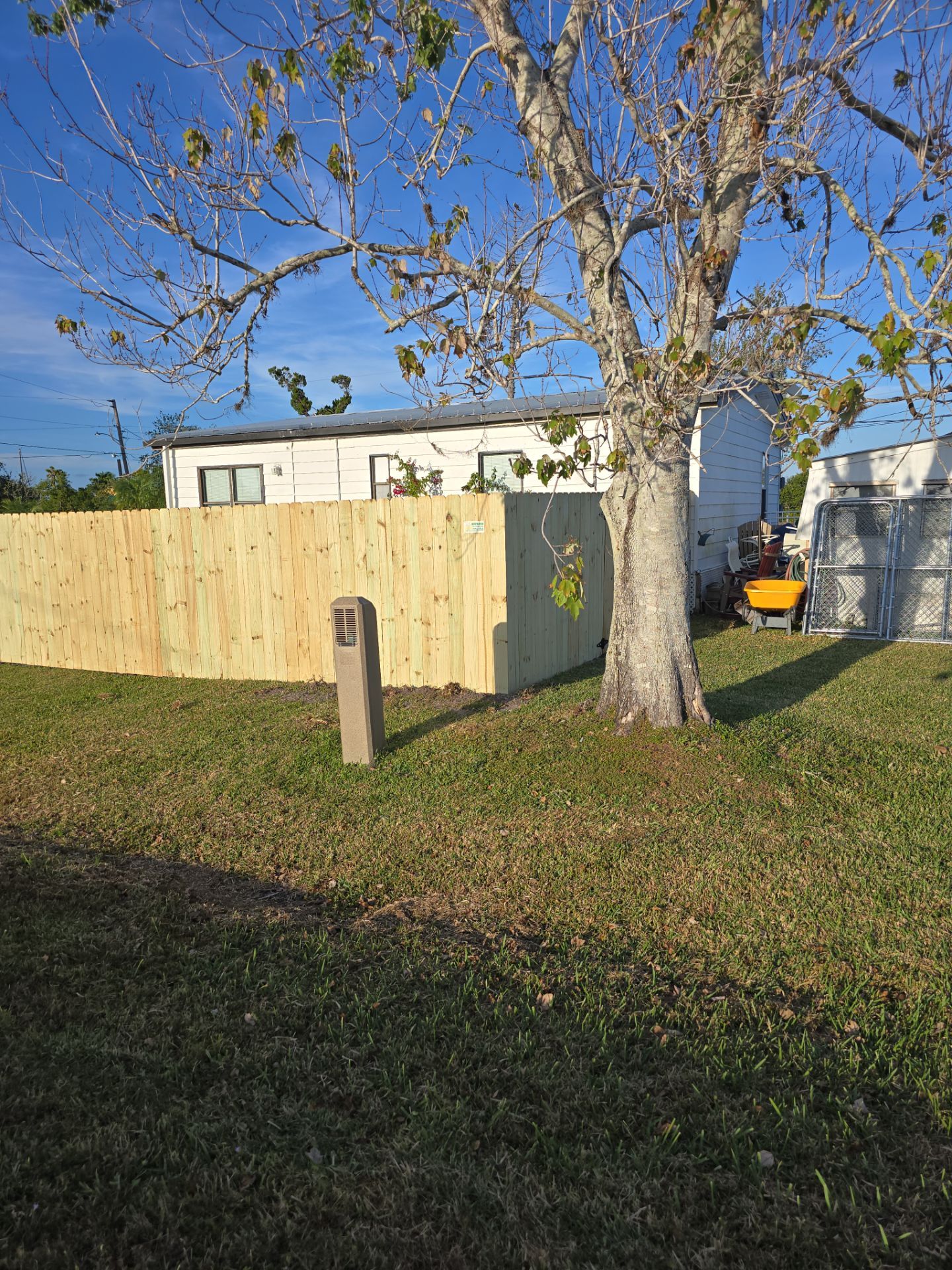 Wood and Chain Link Fence in Port Charlotte by True Fence LLC