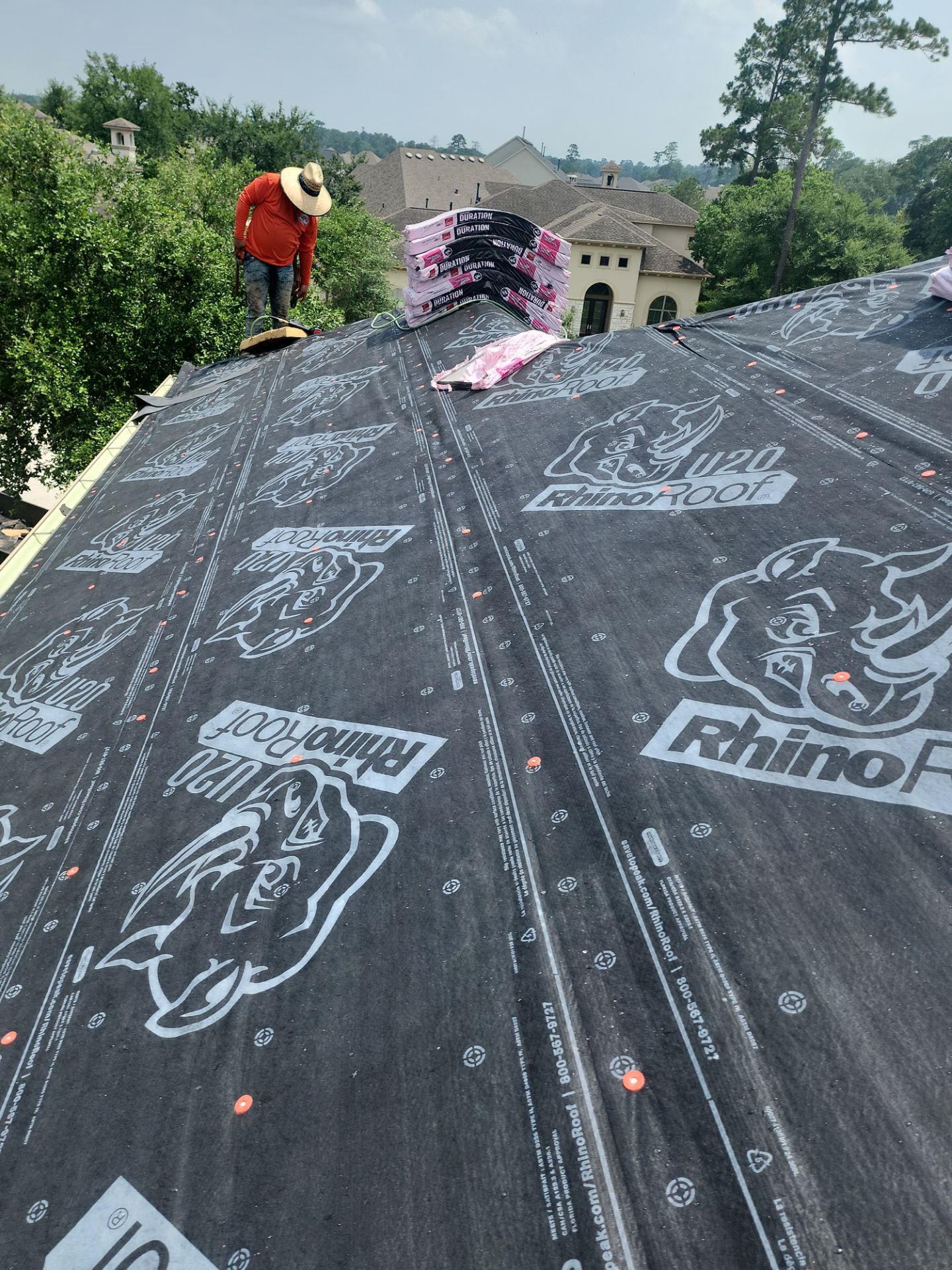 Residential Roofing Installation using Owen's Corning Duration (Lifetime) Shingles by Roof Repair Company