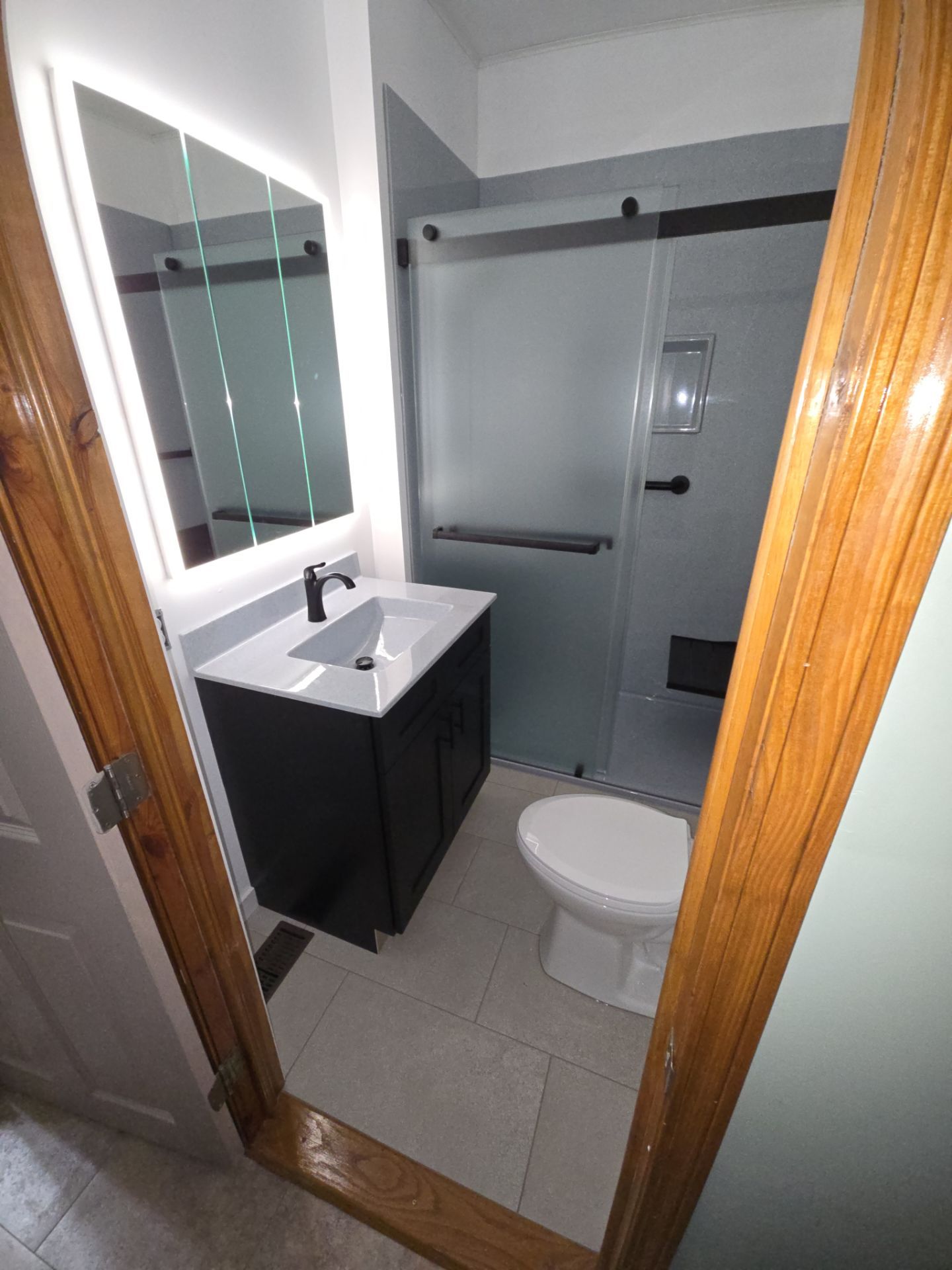 Small bathroom remodel with class! by The Shower Company