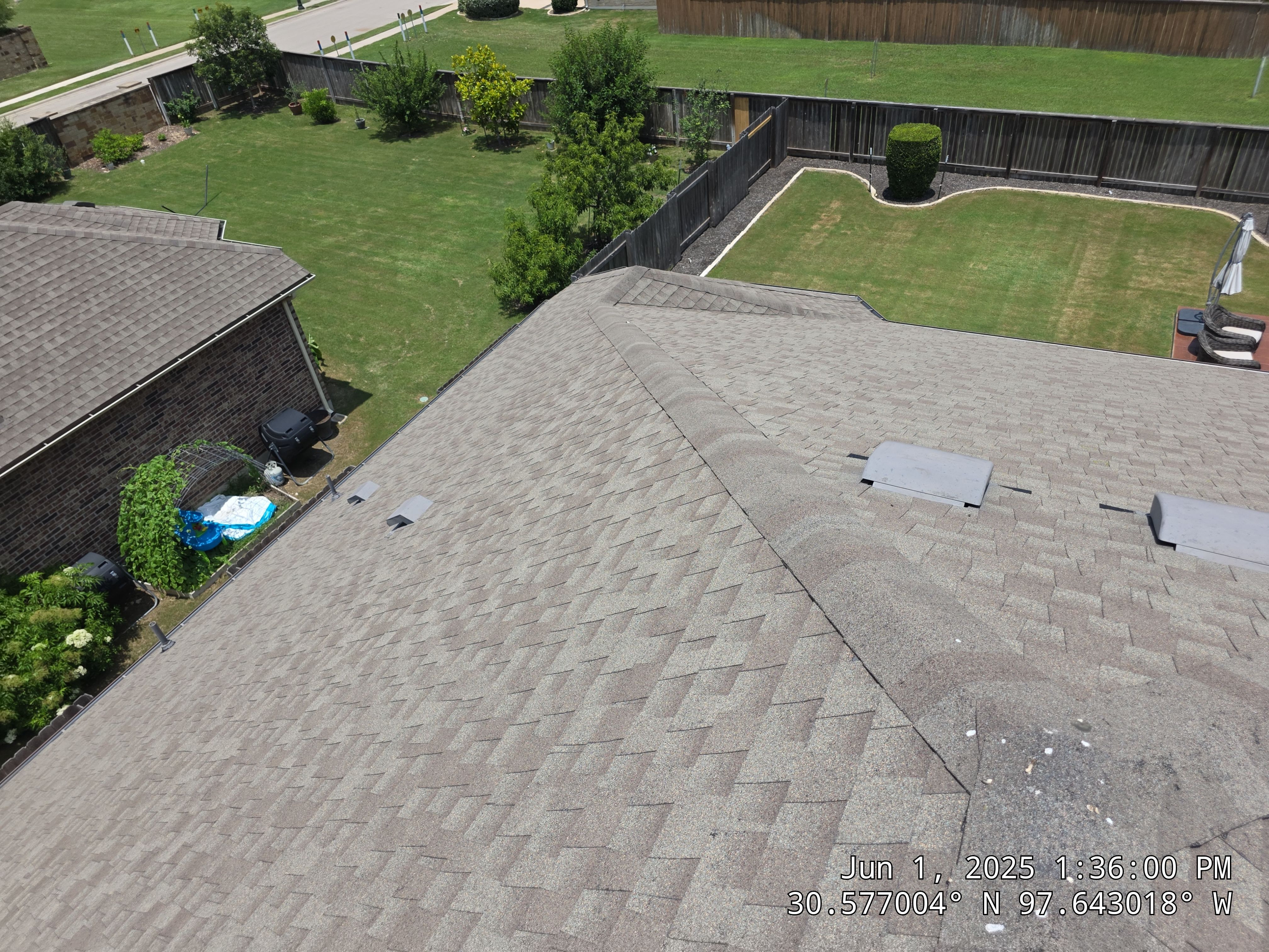 Architectural Shingle Roof Replacement and Hail Damage Restoration in Round Rock by Caliber Restoration LLC