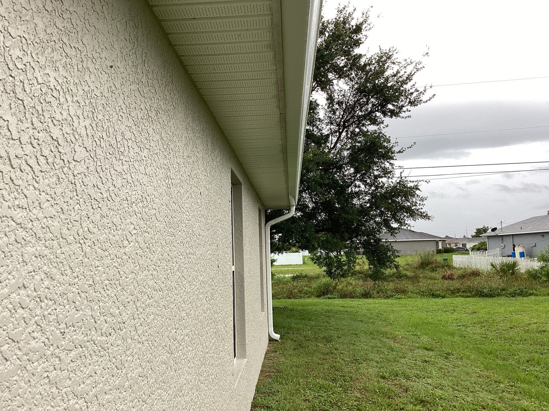Seamless Gutters Project in Cape Coral Fl by Gutter Professors
