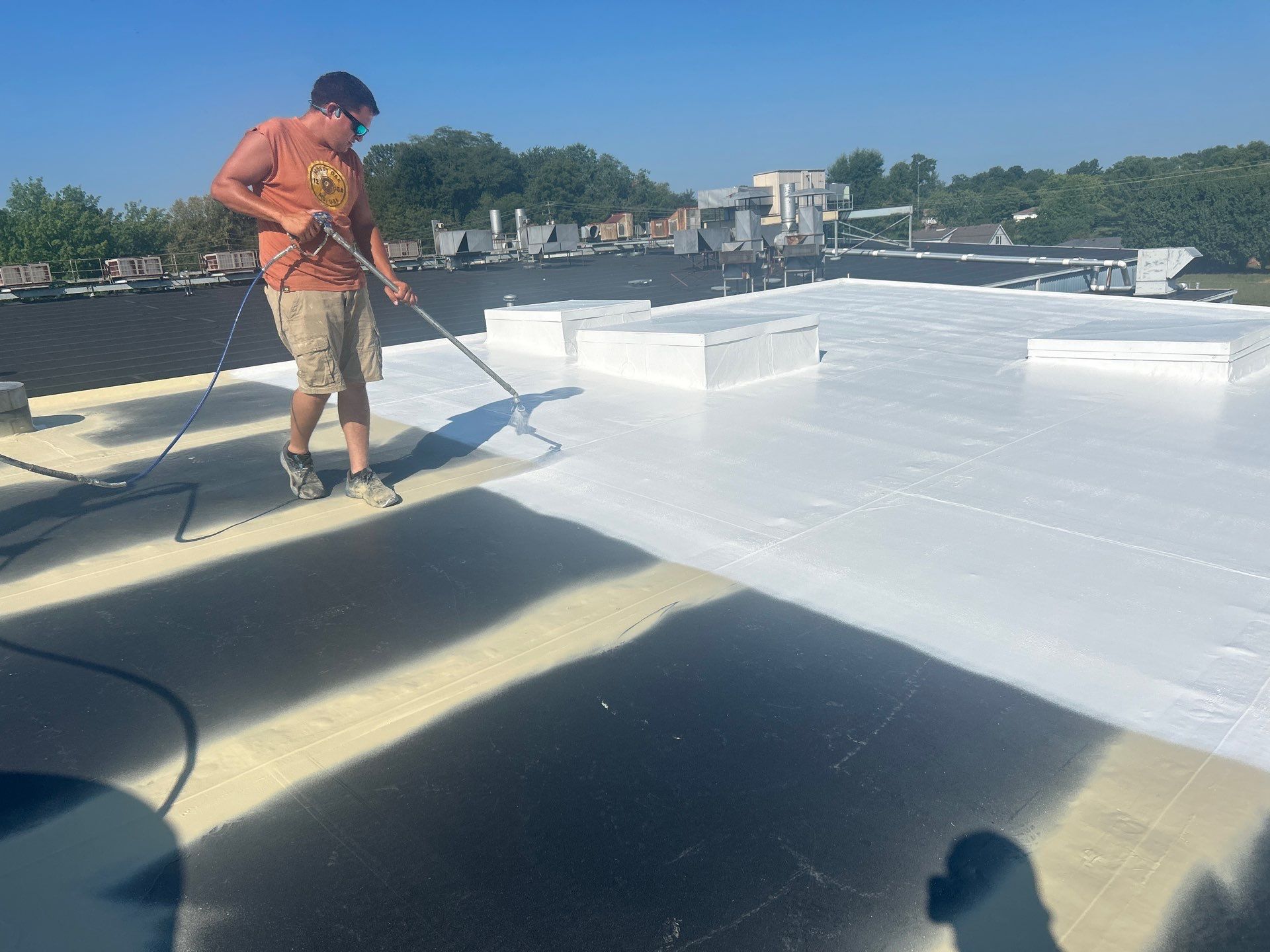 Commercial Roofing Installation using Coatings by Kentucky Commercial Roofing