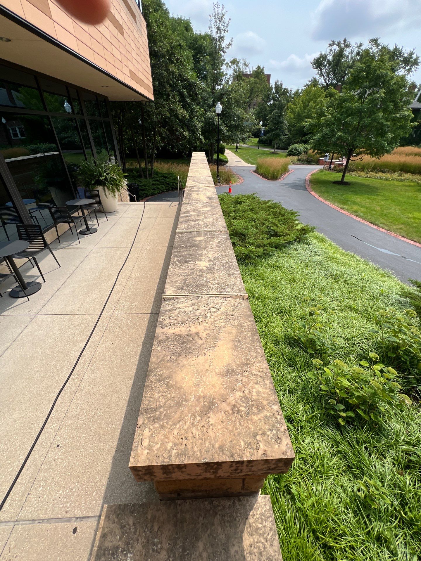 natural stone using Algaecide, soft wash soap by Northern Power Washing LLC.