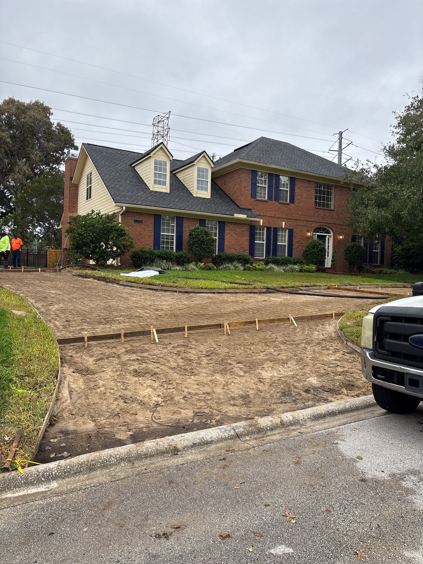 Driveway Replacement ON A HILL in Jacksonville, Florida by Burlington Concrete & Asphalt Inc