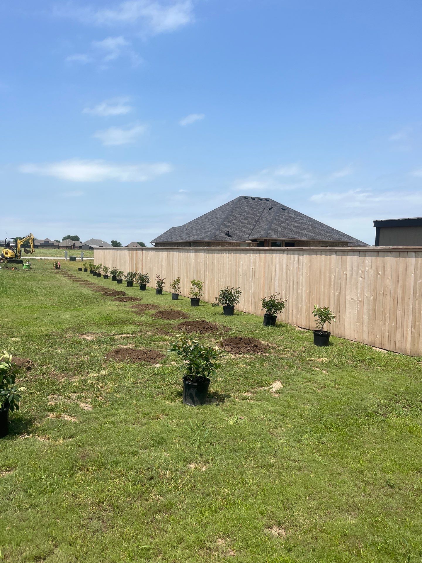 Custom Metal Pergola , Live Fence , Irrigation, Concrete, And Landscape by Clays Services Inc