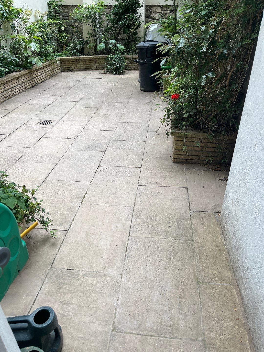 Basement garden patio and render clean by Ges Exterior Cleaning ltd