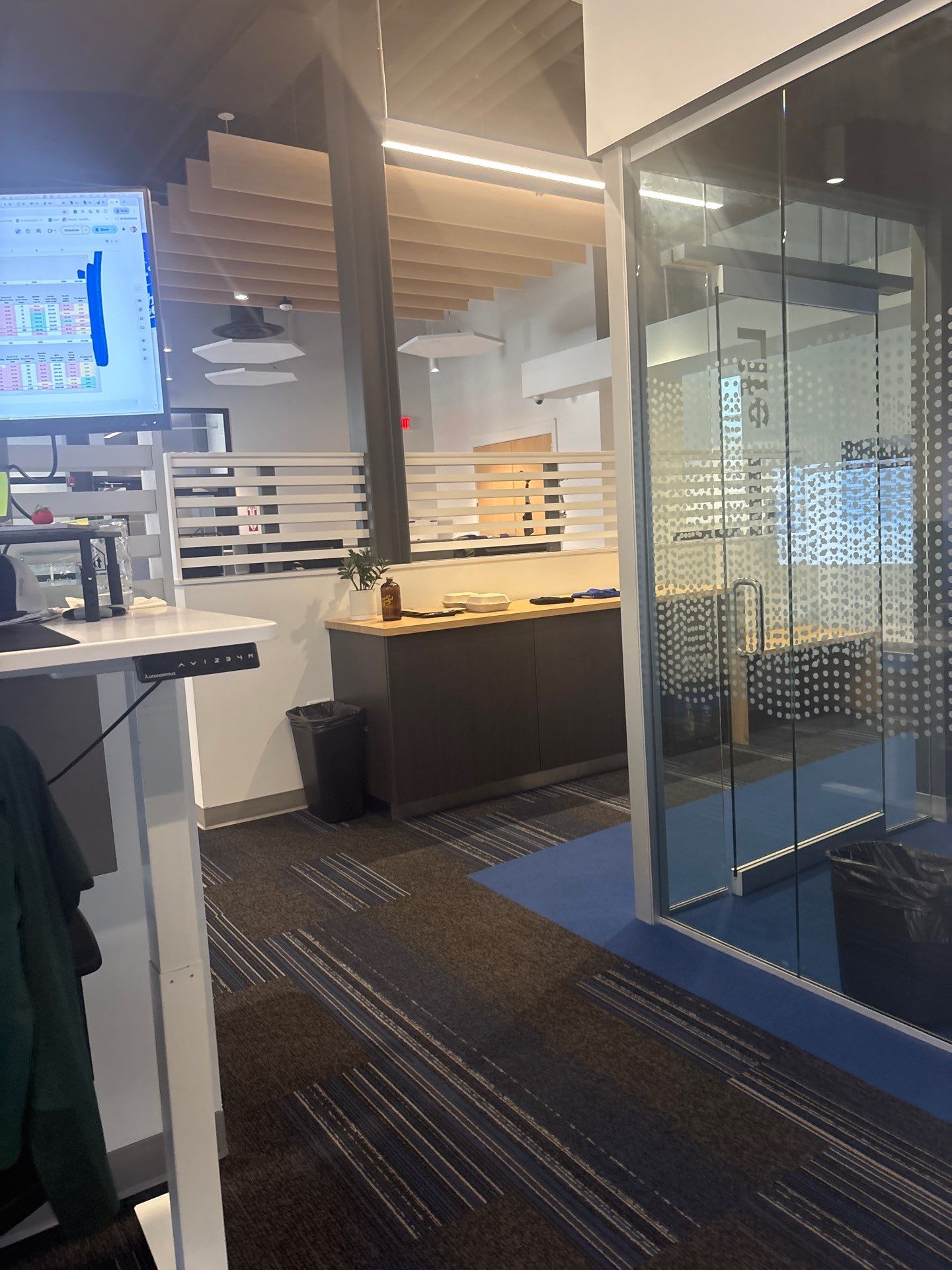 Modern Office Remodel Featuring Custom Acoustic Baffles in Lincoln by CompanyCam Sales Demo