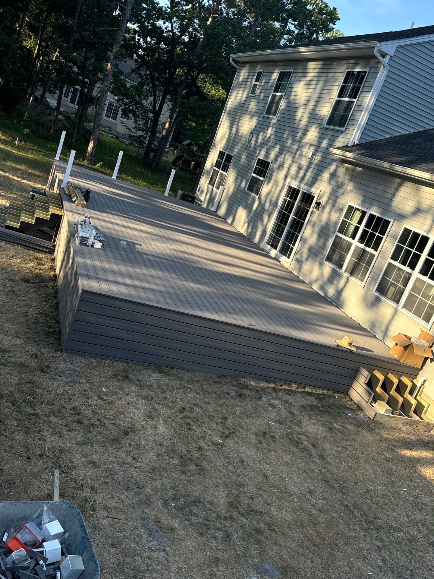 New Deck with Manual Louvered Pergola by deck guardian