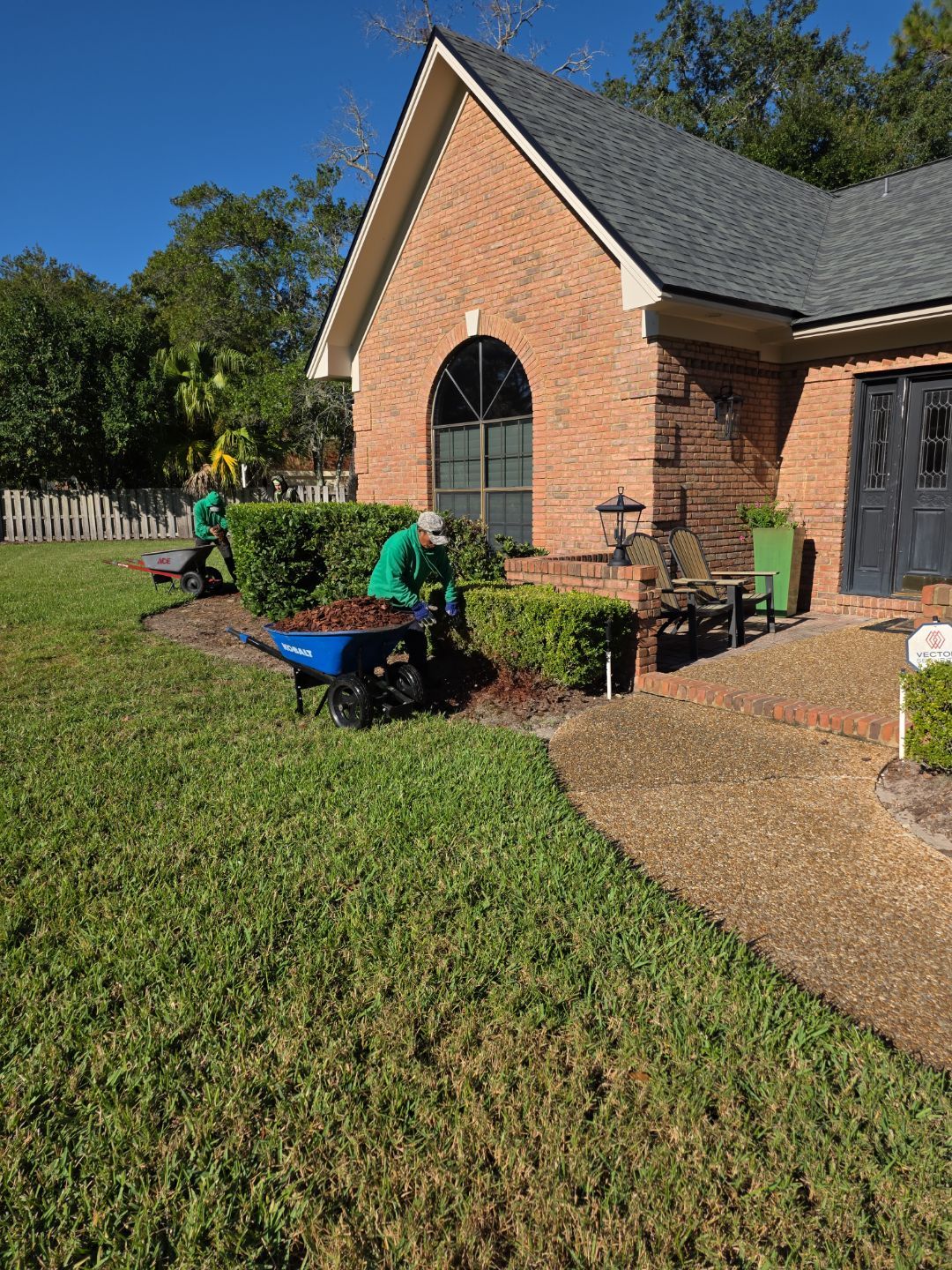 Deerwood Resident | Pine Bark Installation by ProGreen Services