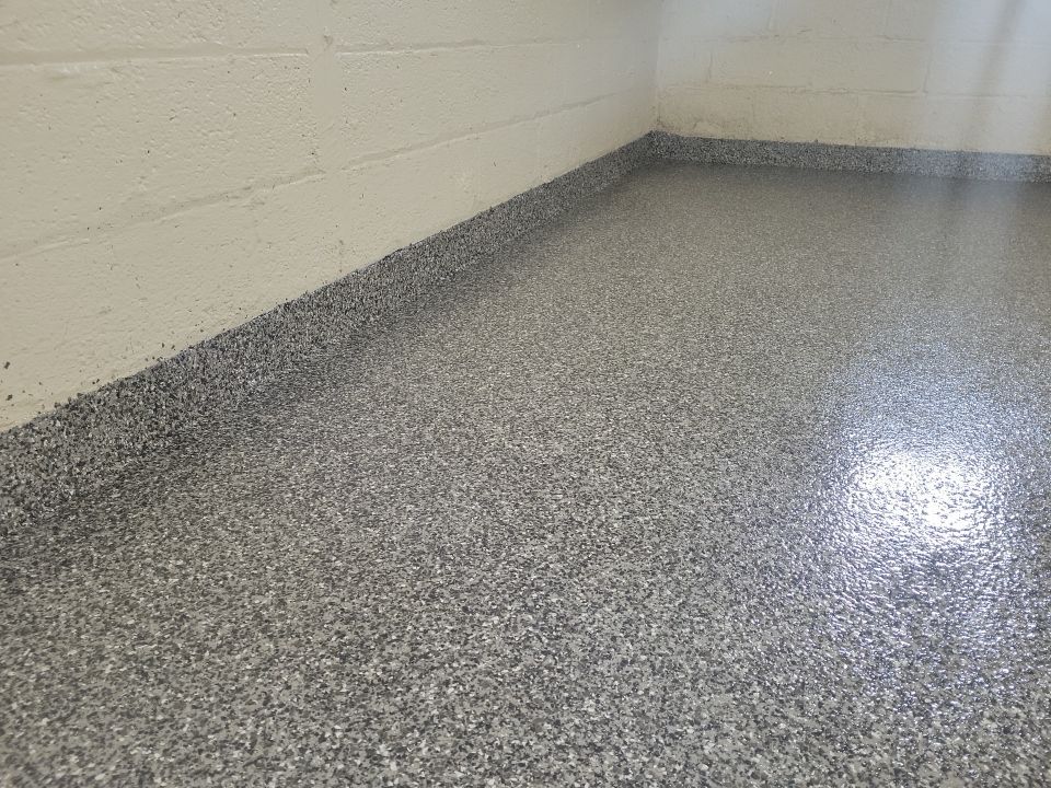 Laundry Room Floor Coating using Penntek- Silver Creek by Spectrum Painting, LLC