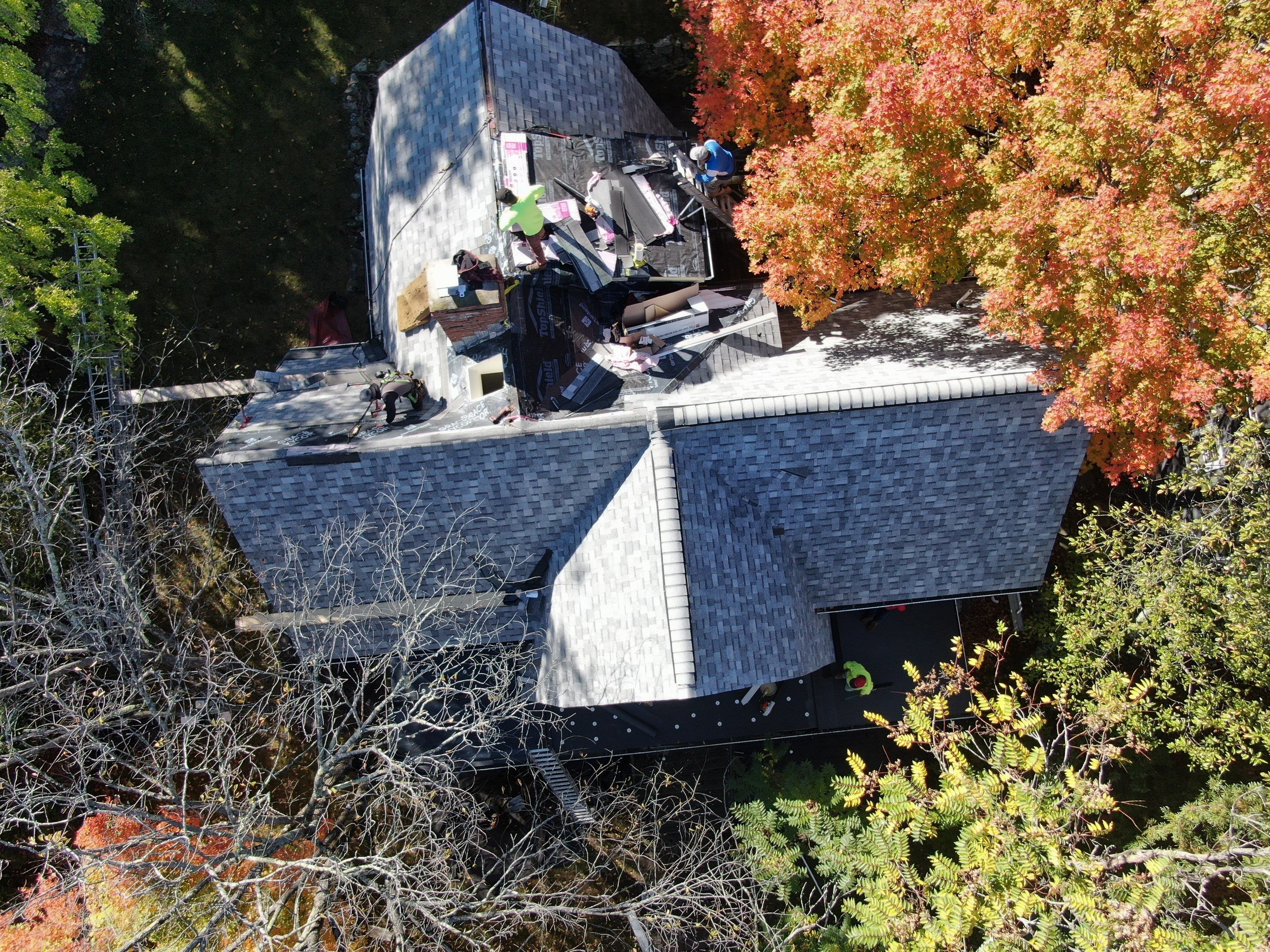 Full Roof & Porch EPDM Replacement with Skylight and Chimney Repairs by Mighty Dog Roofing of Greater Middlesex County