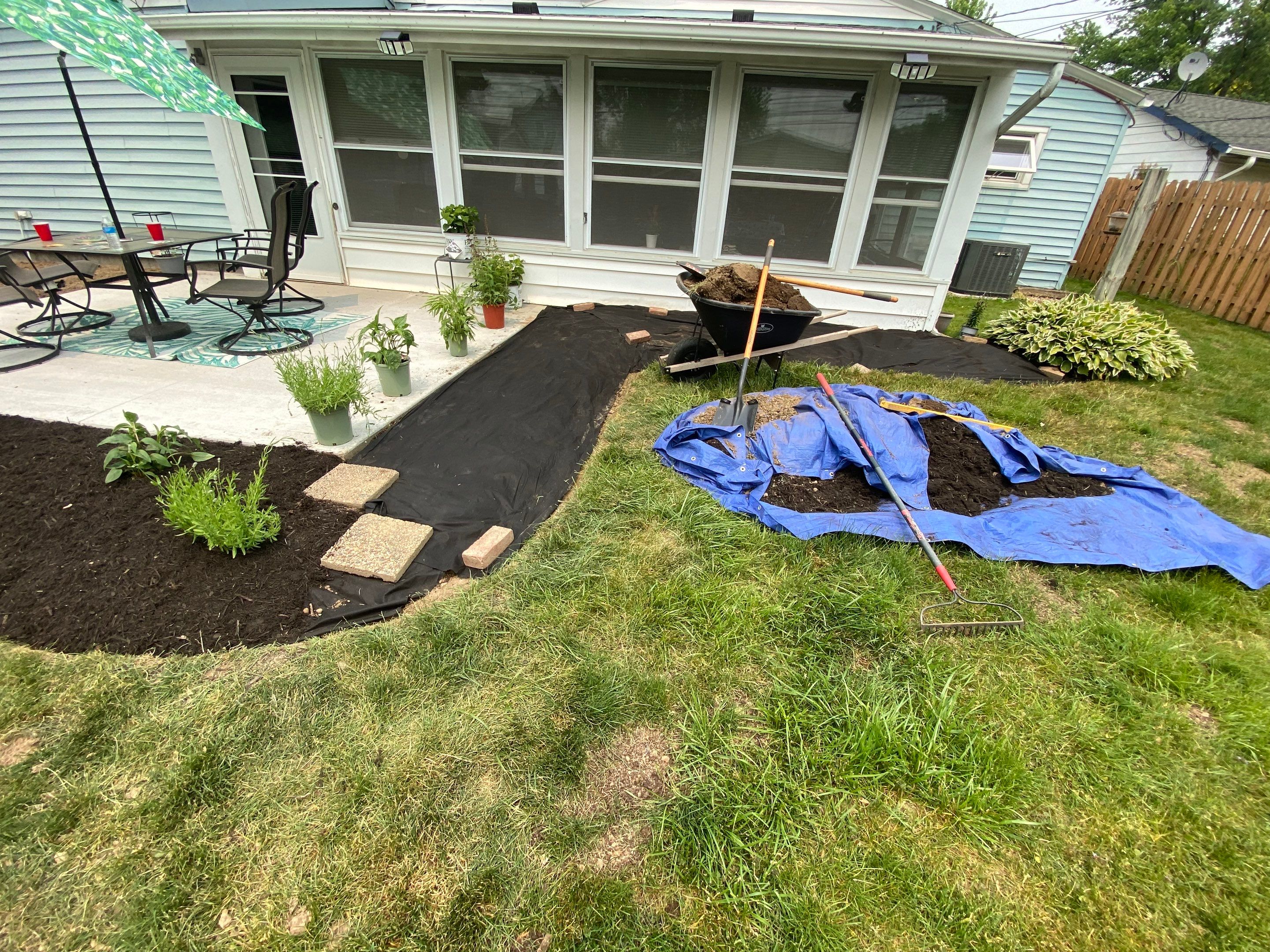 Grindstone Garden Install by Elm Rose Gardens