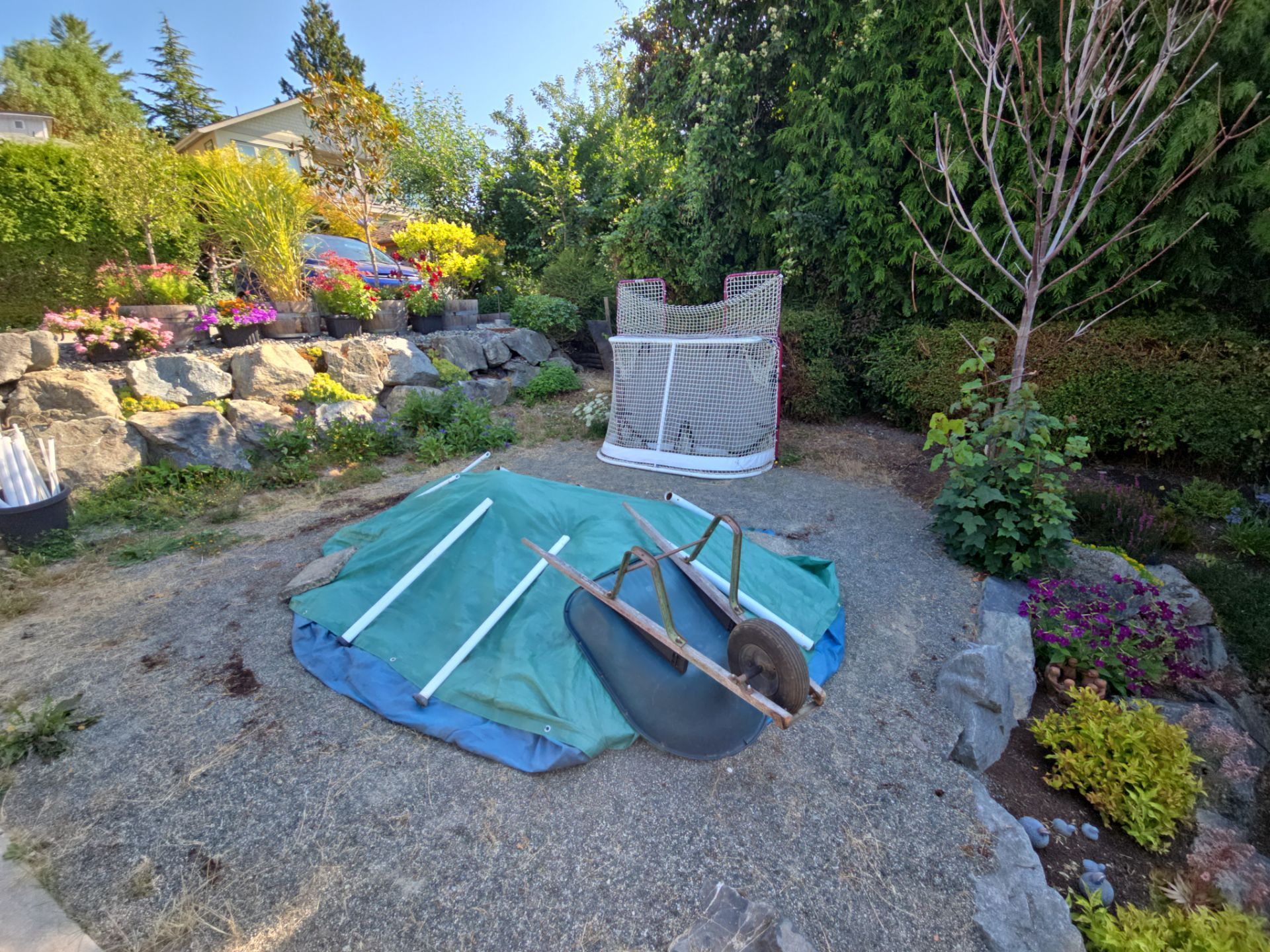 Backyard Transformation — Custom Shed, Paver Patio & Retaining Wall by Habanero Garden and Exterior Care