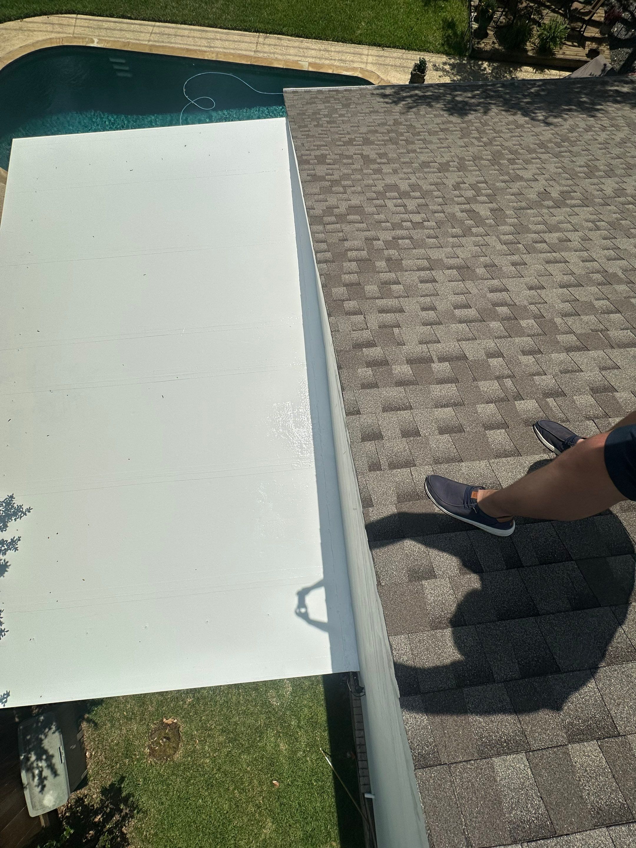Silicone Roof Coating Project in Katy by Roofing Technologies Unlimited