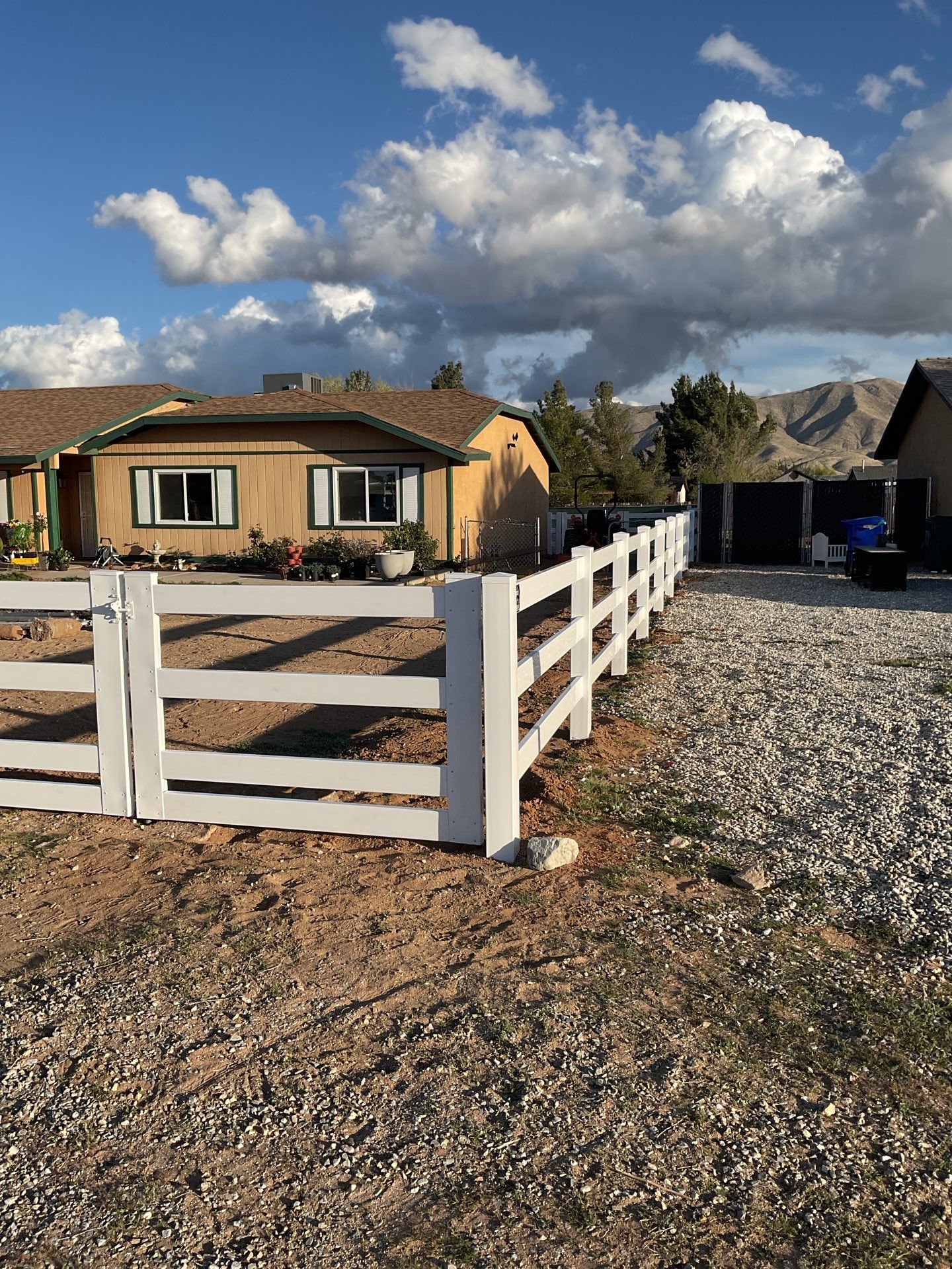 Fence Installation using Ranch Style Vinyl by Fence Guys Inc.