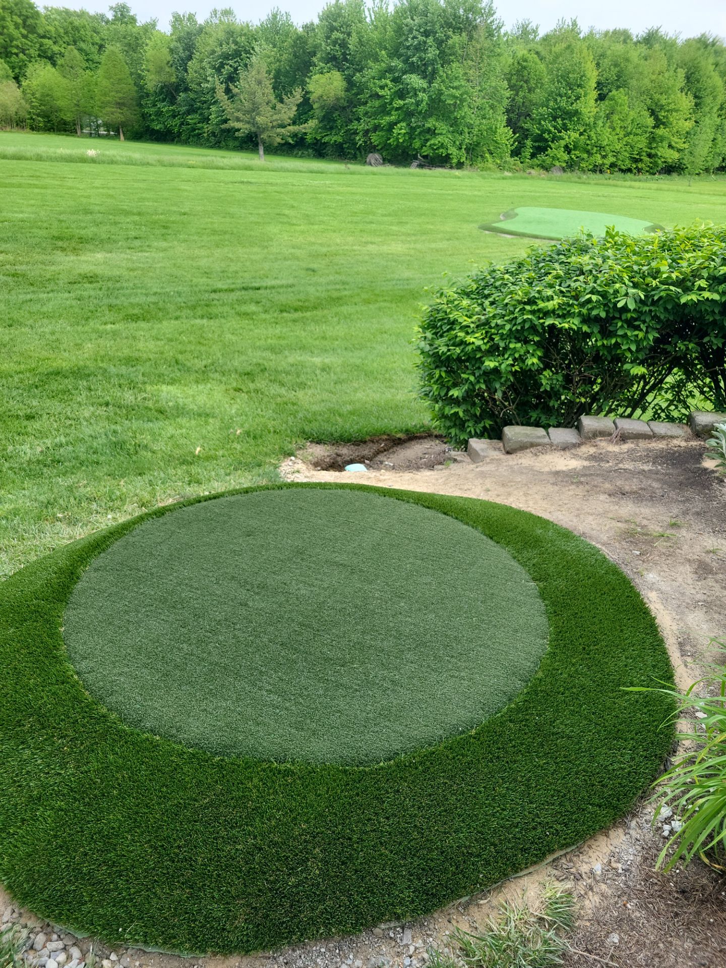 Custom Backyard Putting Green Installation in Mason, Ohio by Southwest Greens Midwest