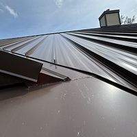 24ga 1.5" Mechanical Seam Mansard Brown  by Total Roofing System The Metal Roof Experts