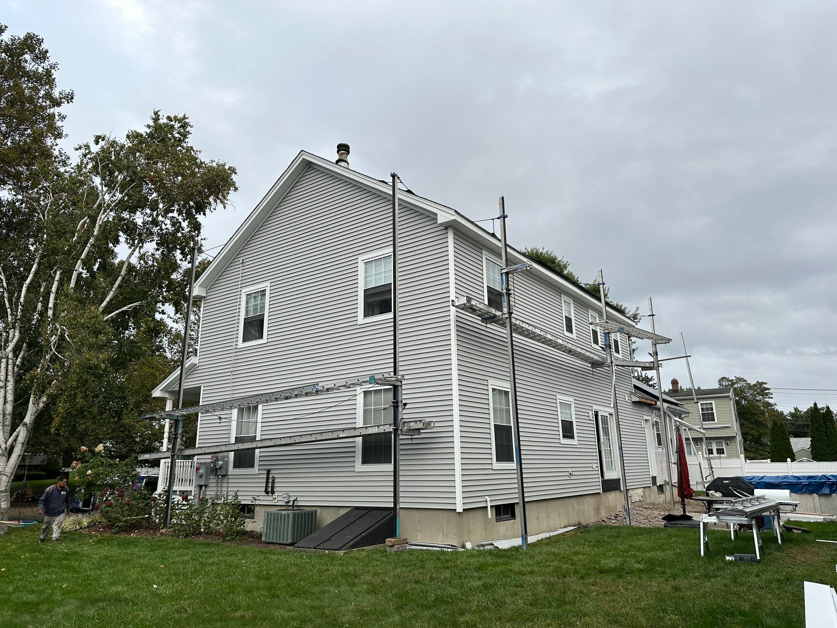 Siding Installation using Certainteed Cedar Impressions Sterling Gray by A Plus Exterior