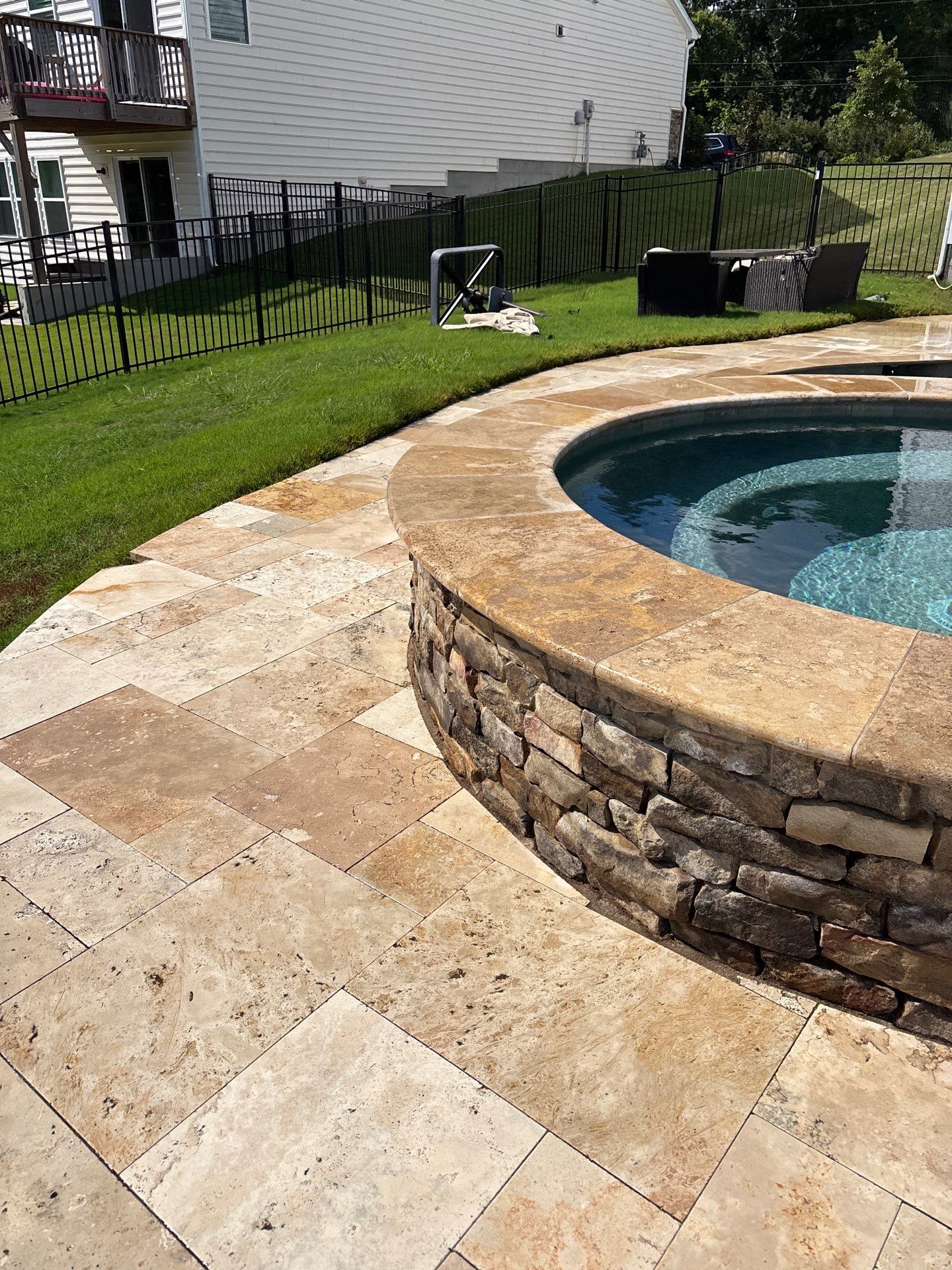 Wood Deck and Pool Pavers using Wood and Concrete Sealant  by DuraSeal