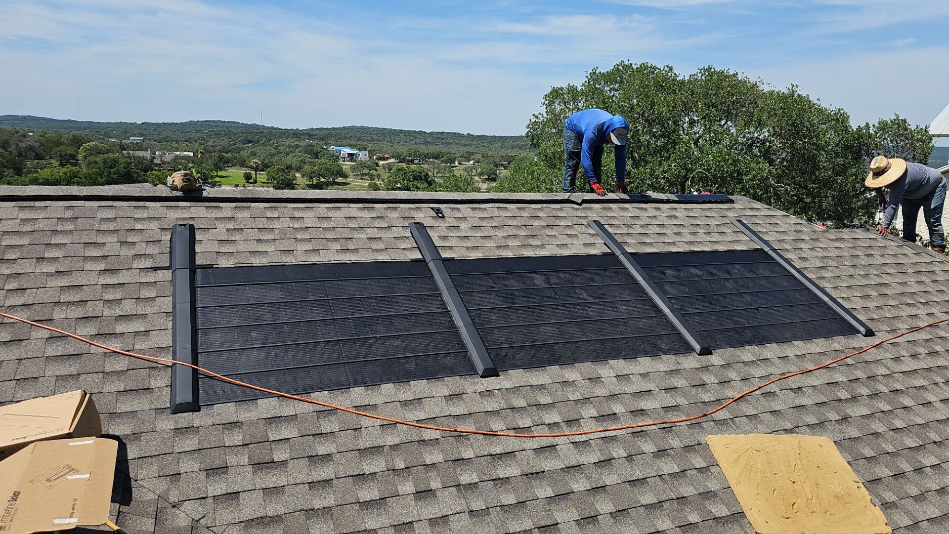 Wind Damage Restored & Upgraded with Solar Innovation by Action Exteriors Austin