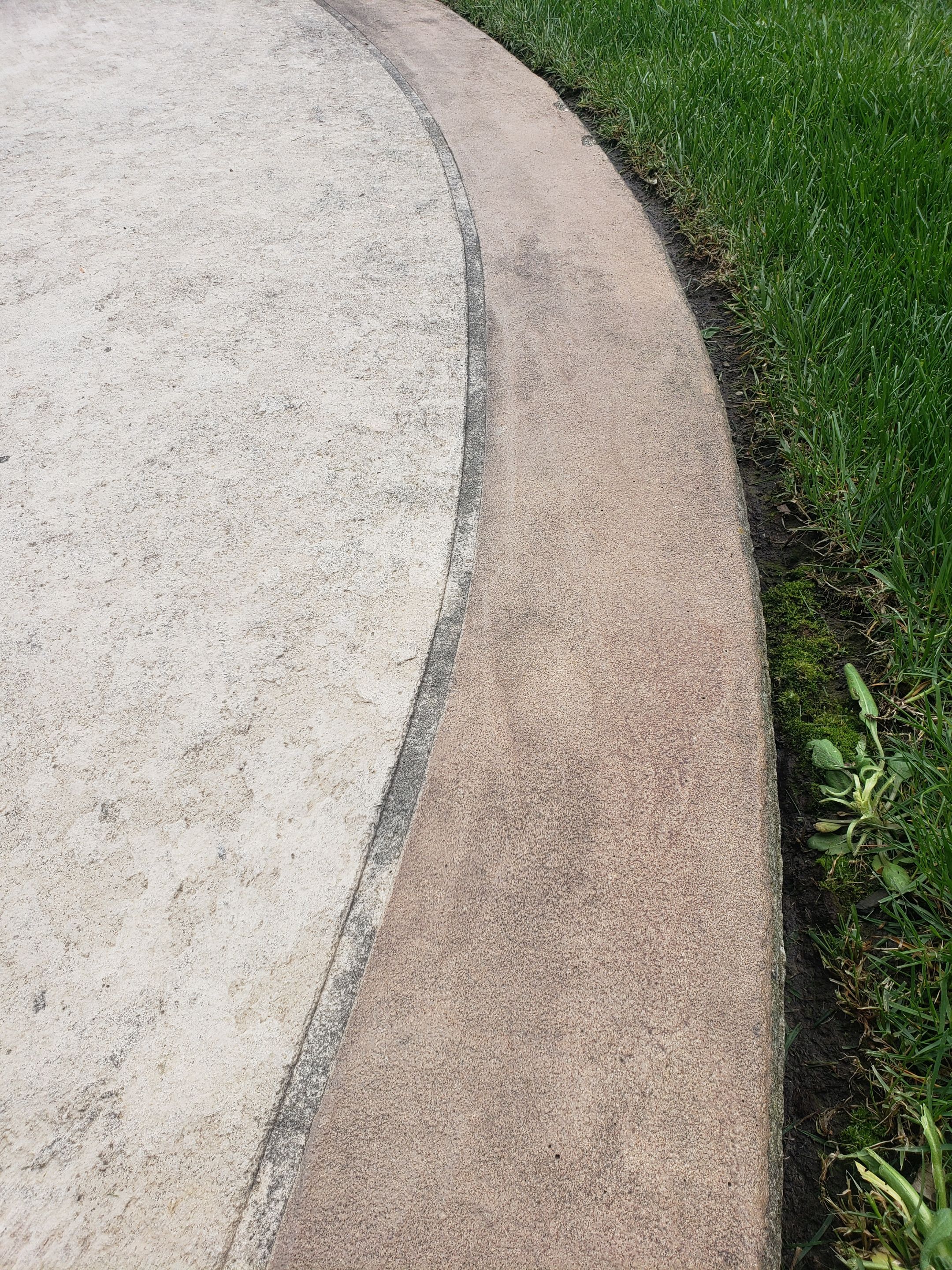 Lake Lotawana -- Front Walkway and Back Patio Tuscan Overlay by Big Red Decorative Concrete, LLC