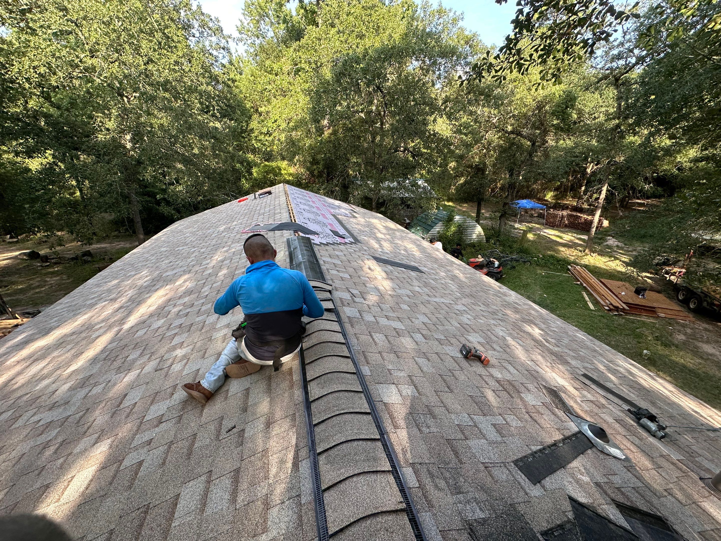 Residential Roofing Installation using Owen's Corning Duration (Lifetime) Shingles by Roof Repair Company