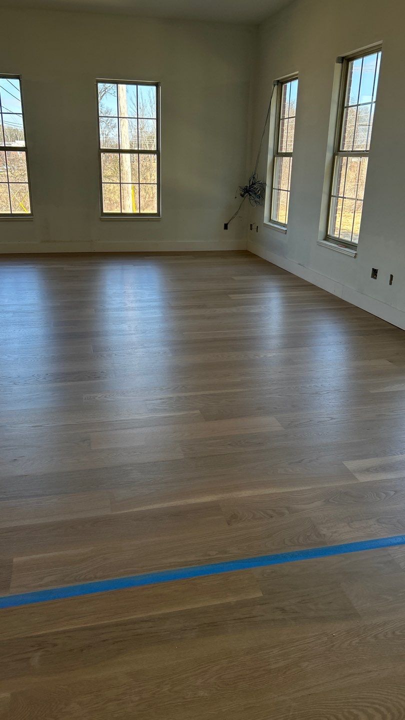 New hardwood floors for an office building by Footprints Floors of Nashville