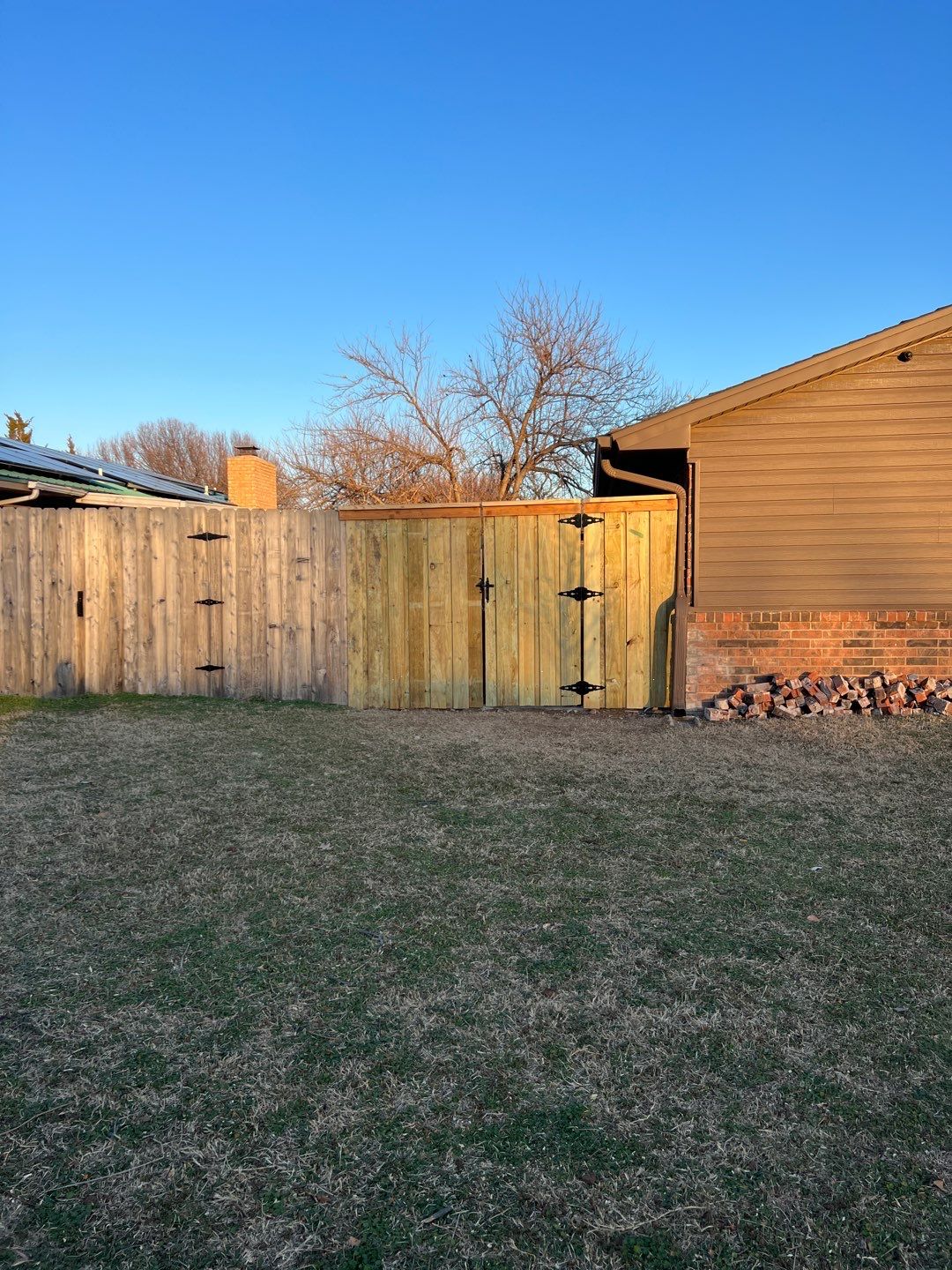 Fence , Concrete Pads , and Tree Removal by Clays Services Inc