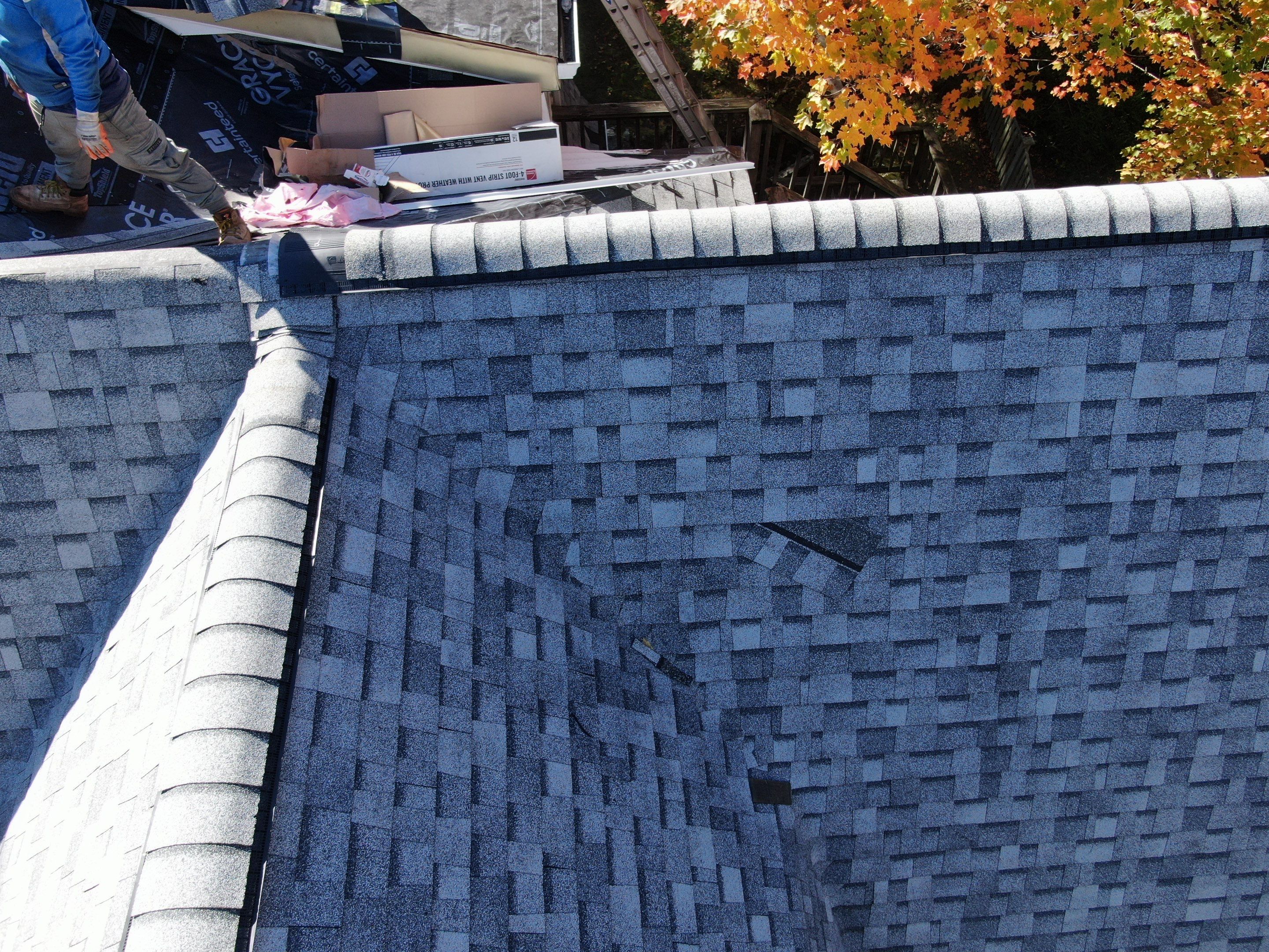 Full Roof & Porch EPDM Replacement with Skylight and Chimney Repairs by Mighty Dog Roofing of Greater Middlesex County
