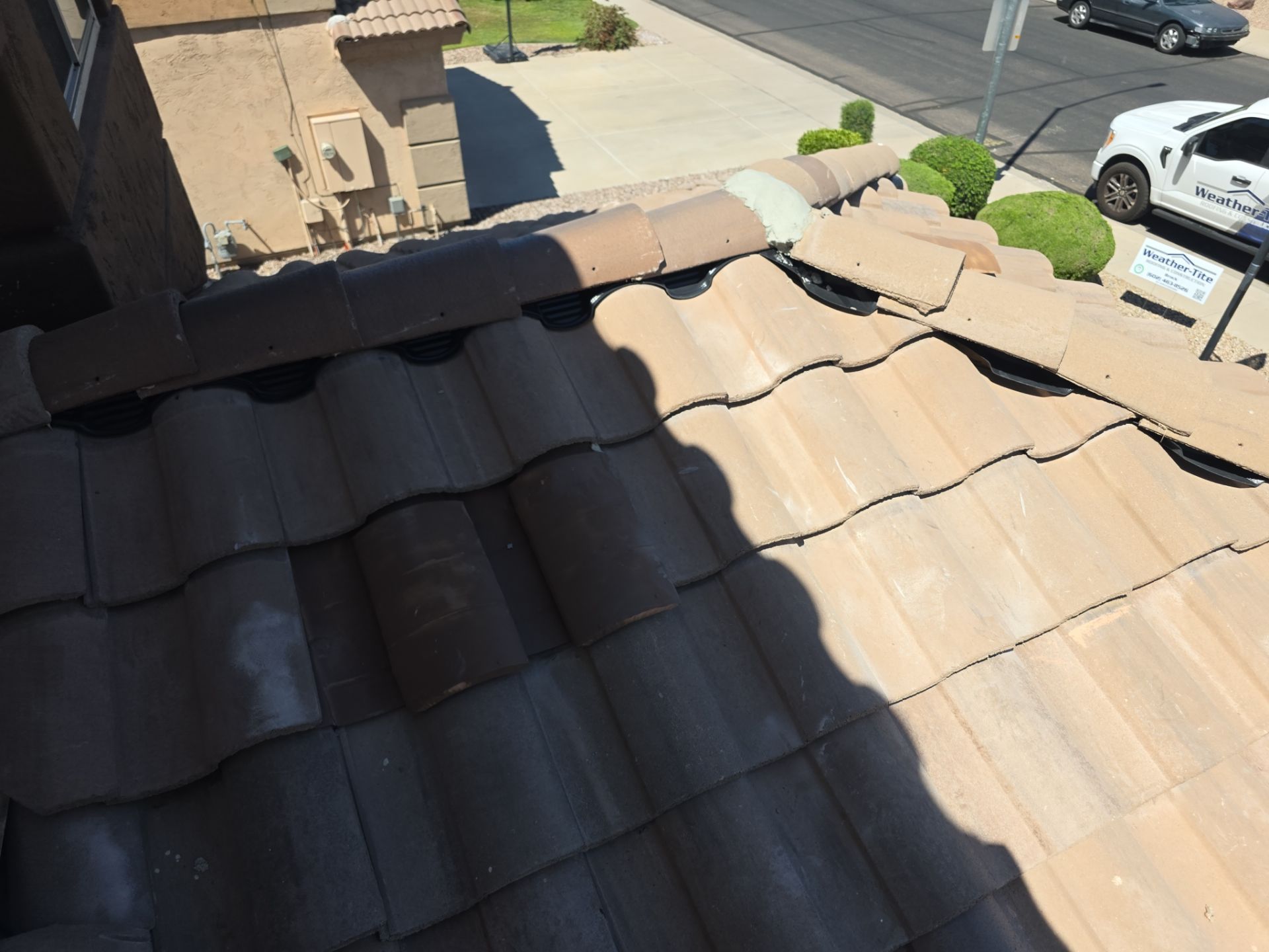 Tile Reset using Concrete Tiles in Mesa, Arizona by Weather-Tite Roofing