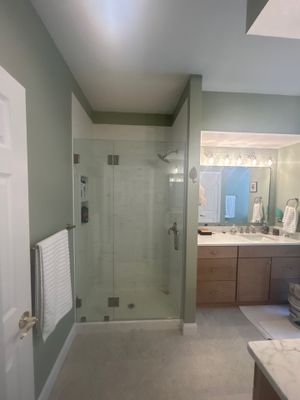 Bathroom Upgraded with Tempered Shower Glass