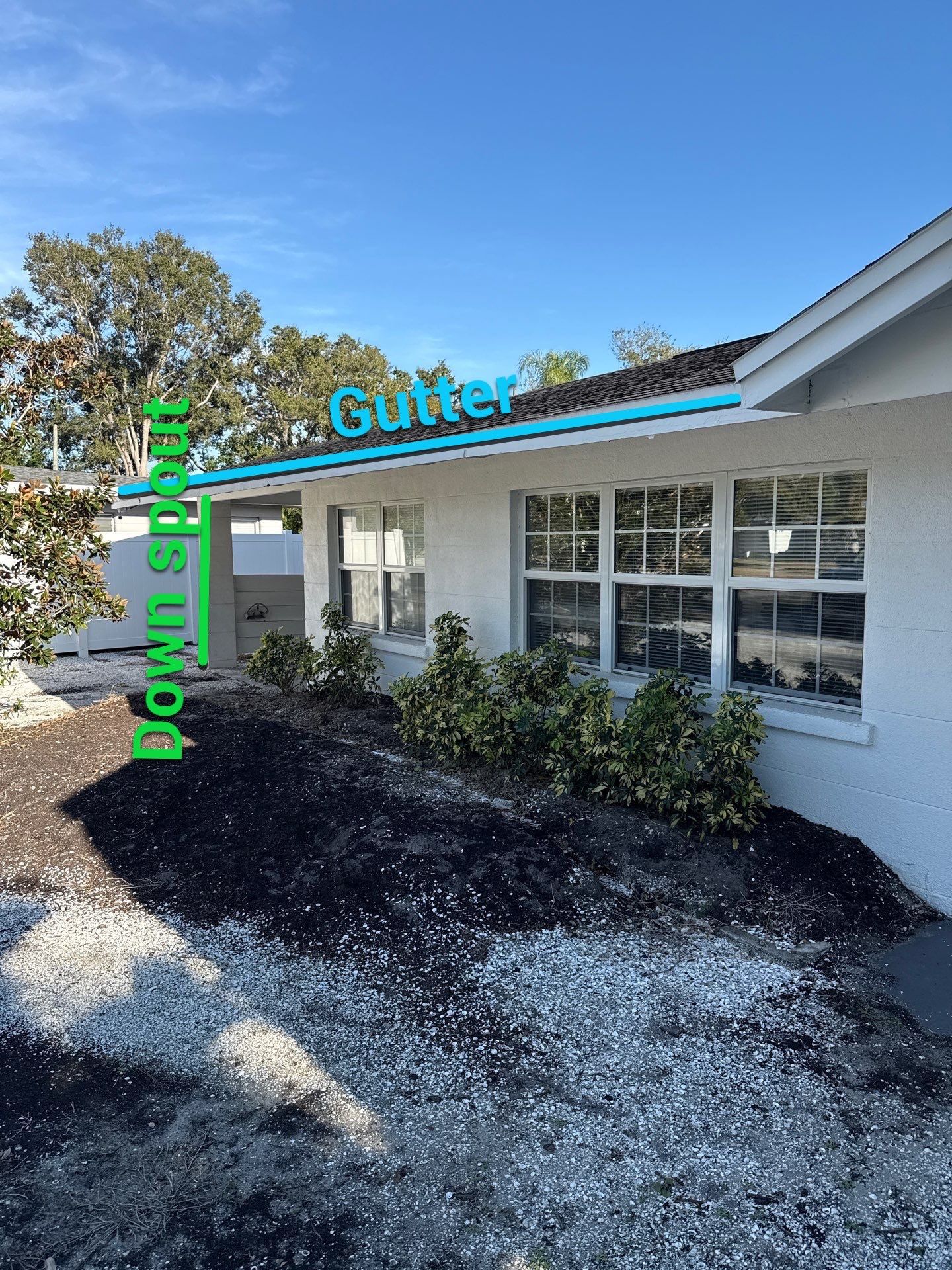 White Seamless Gutters using K-Style Seamless Gutters in Sarasota FL by Gutter Professors