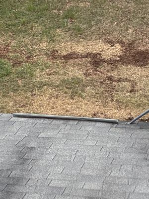 Close up of architectural asphalt shingle roof edge