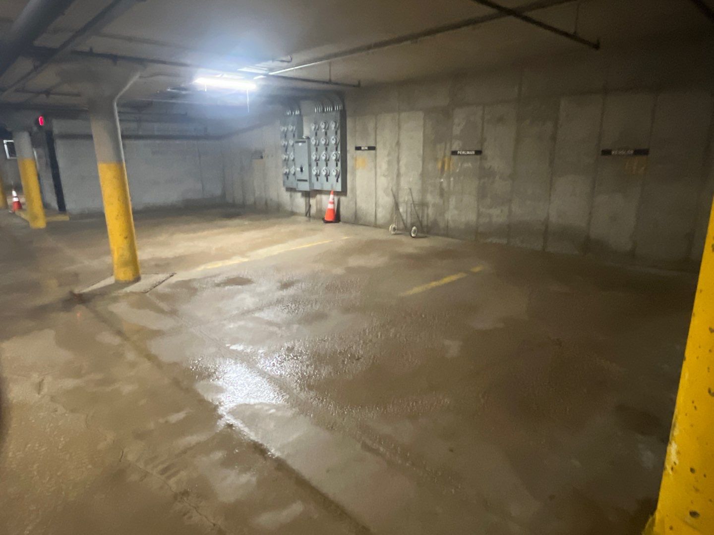 Parking garage cleaning by Northern Power Washing LLC.