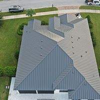 .032 Aluminum 1.5" Mechanical Seam Charcoal Gray  by Total Roofing System The Metal Roof Experts