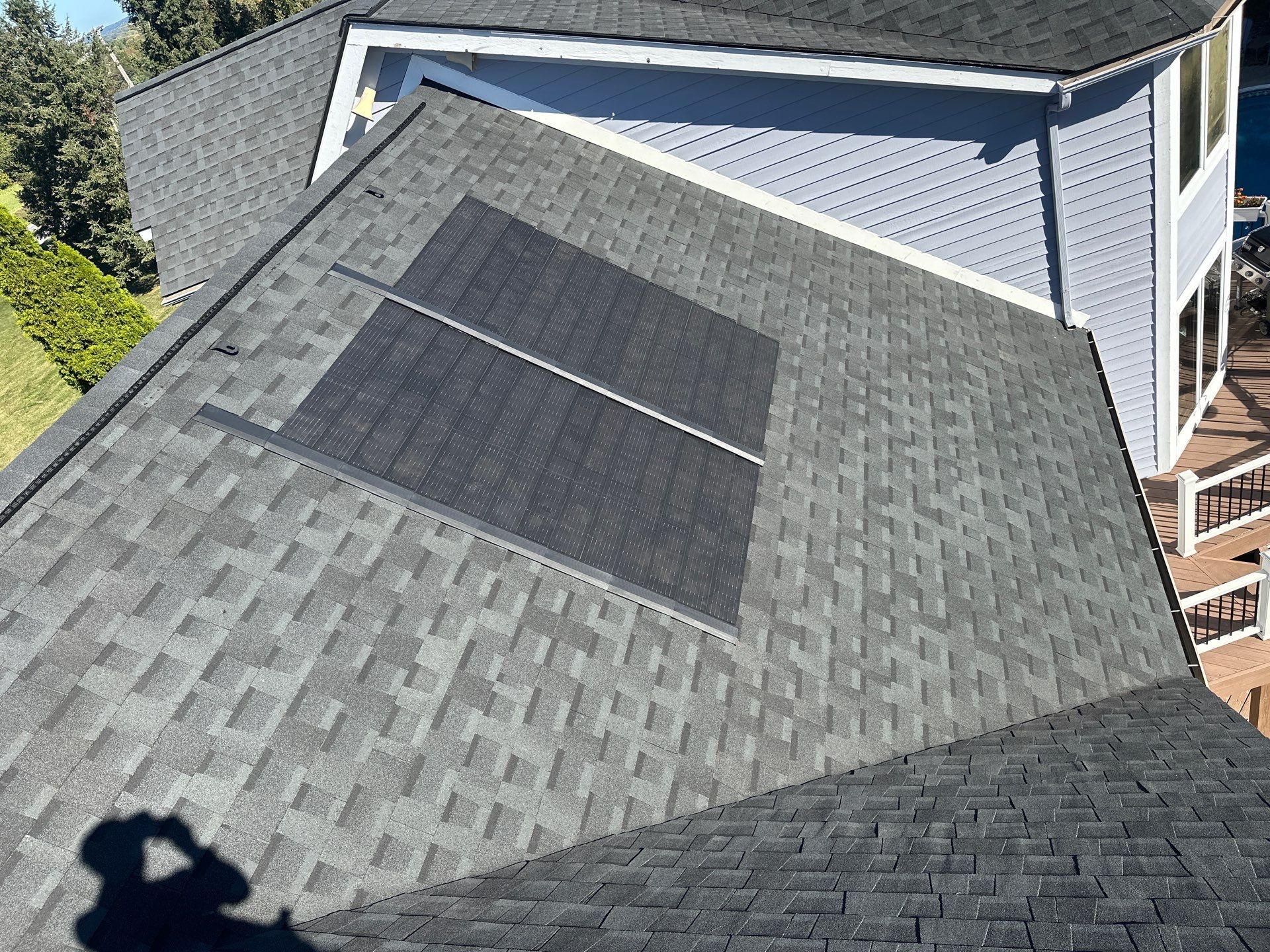 GAF Timberline Solar Roof Installation in Pittsford, NY by American Home Contractors