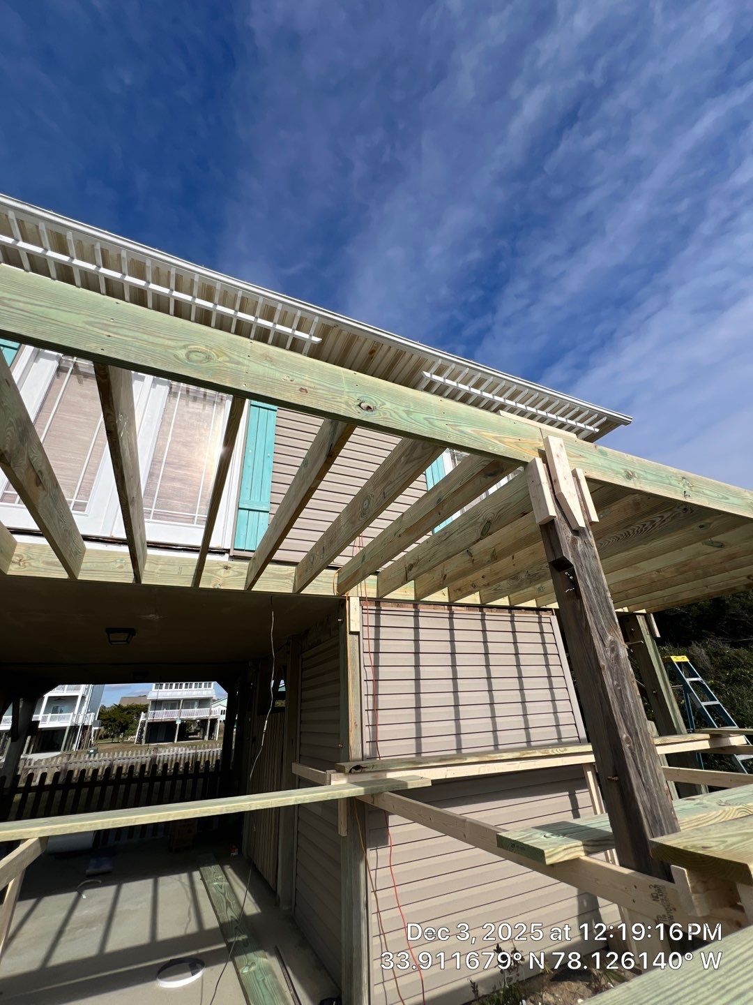 Deck Construction in Oak Island, NC | Coastal Outdoor Living Project by RGR Construction and Roofing, LLC