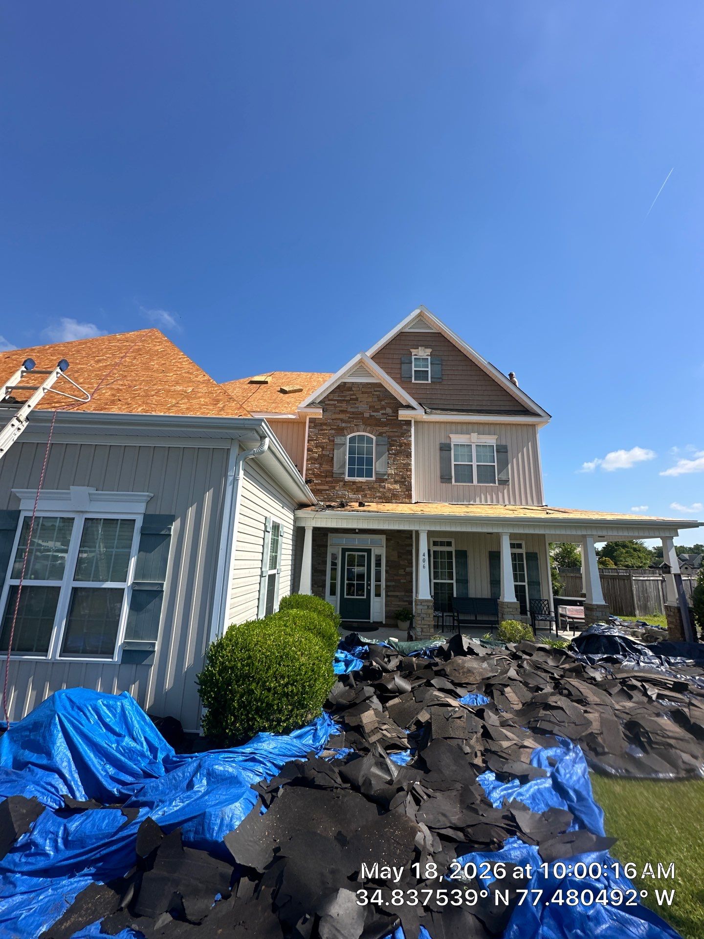 Roof Replacement in Jacksonville, NC using Landmark Weathered Wood by RGR Construction and Roofing, LLC