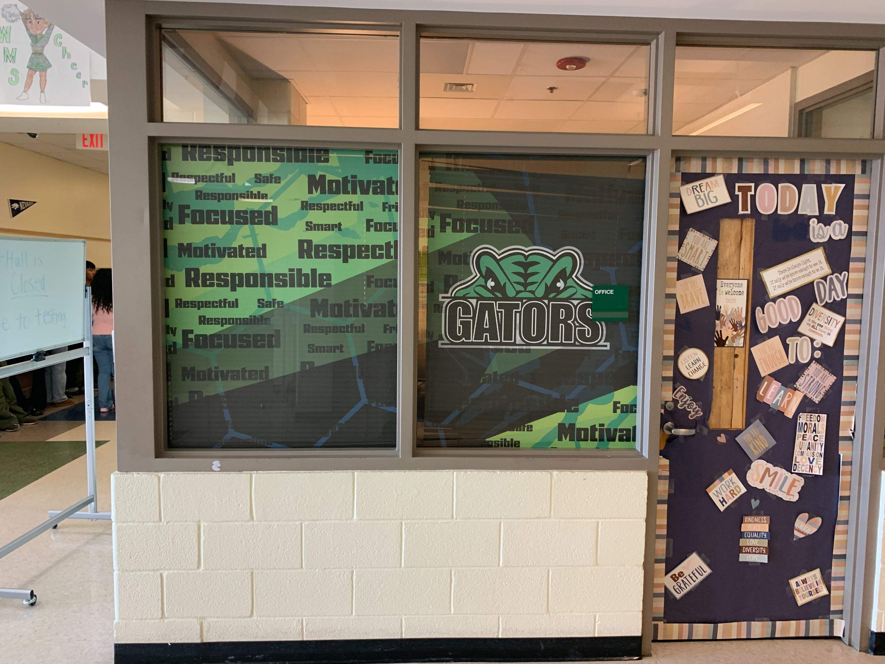 Whitewater Middle School - Interior Window Safety/Privacy Film Installation by QC Signs and Graphics