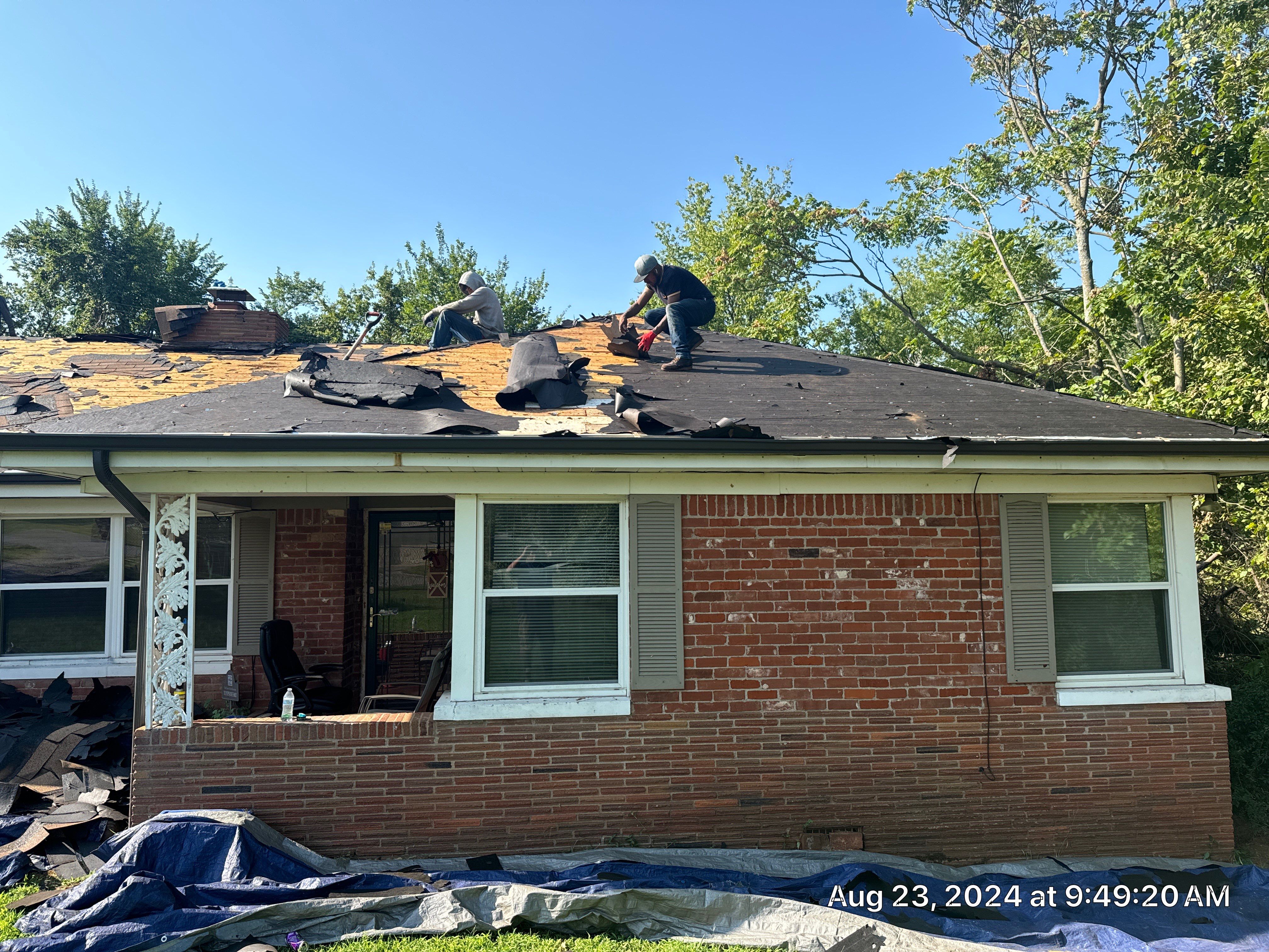 Reroof using IKO Granite Black by Castillo Roofing
