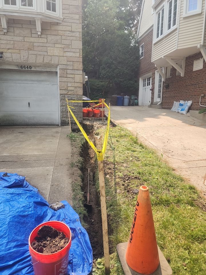 Replace failed gas line from gas connection at street to new meter by Sureway Comfort John Wilcox Plumbing Heating Cooling