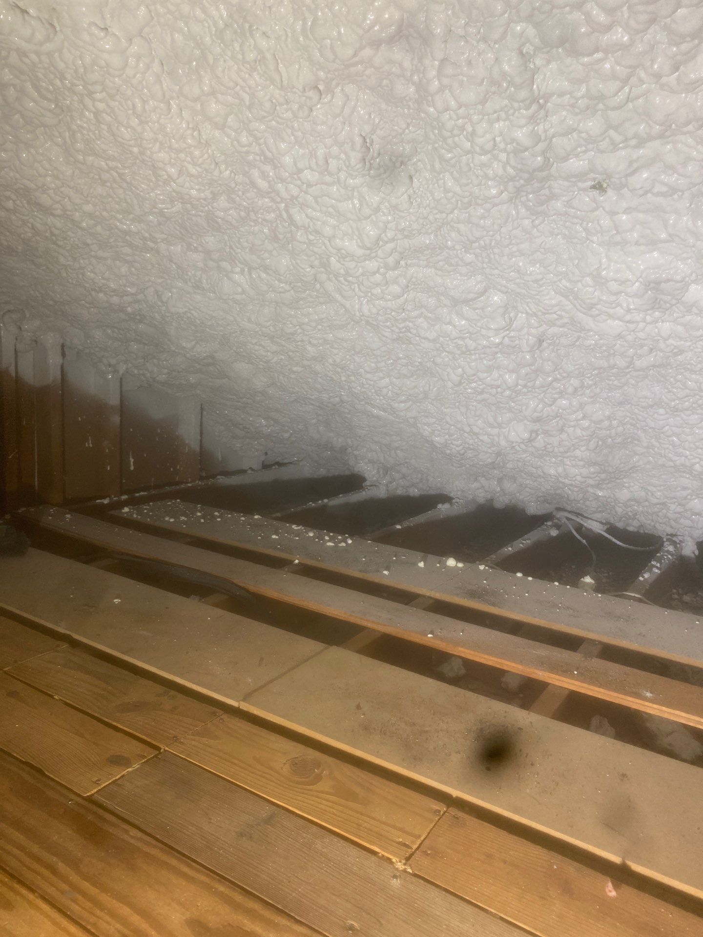 Basement Exterior Walls using Crawl Space Liner by NYS Foam & Energy