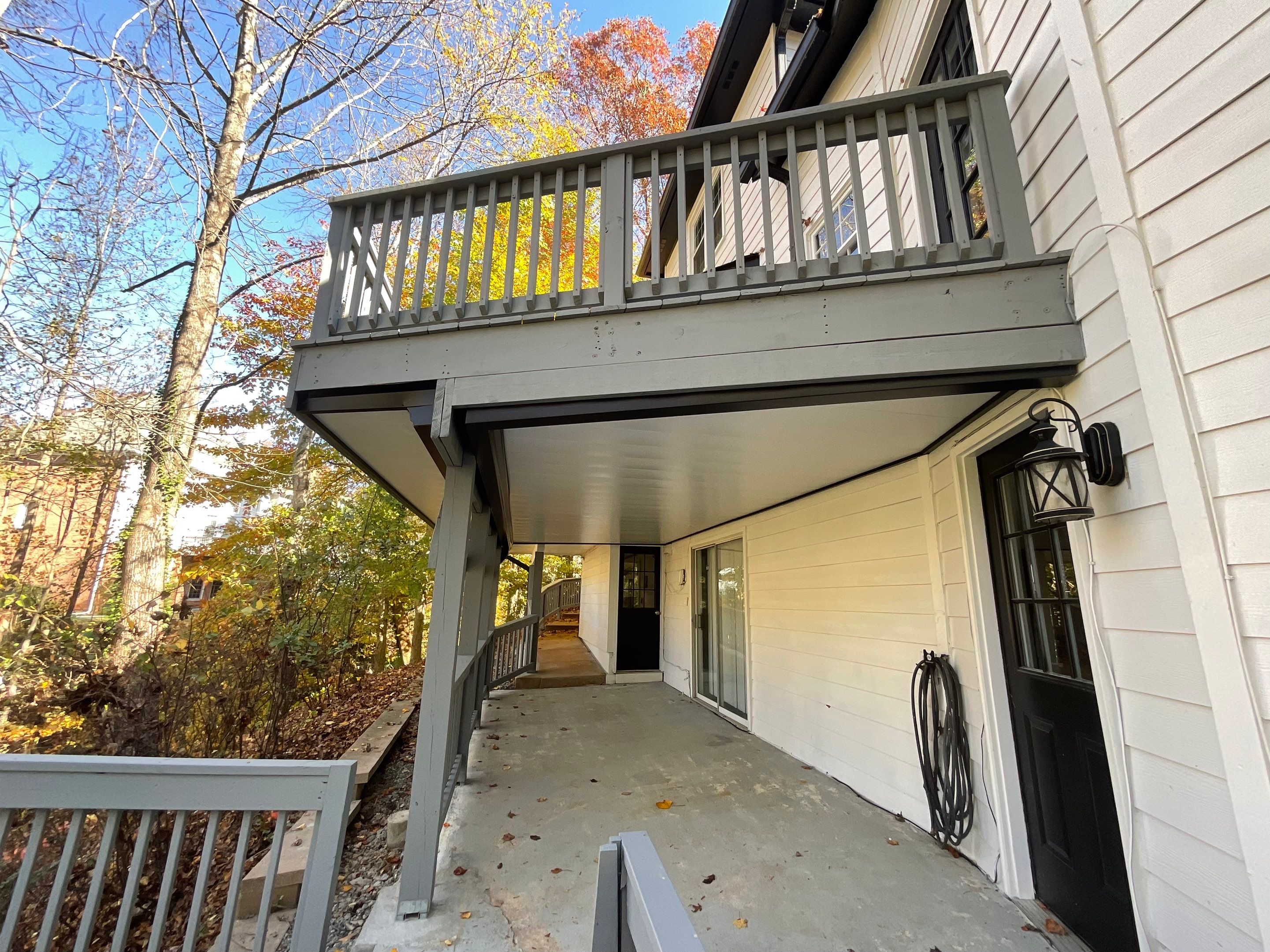 Elevated Wood Deck and Covered Patio Installation in Alpharetta by Swift Home Renovations